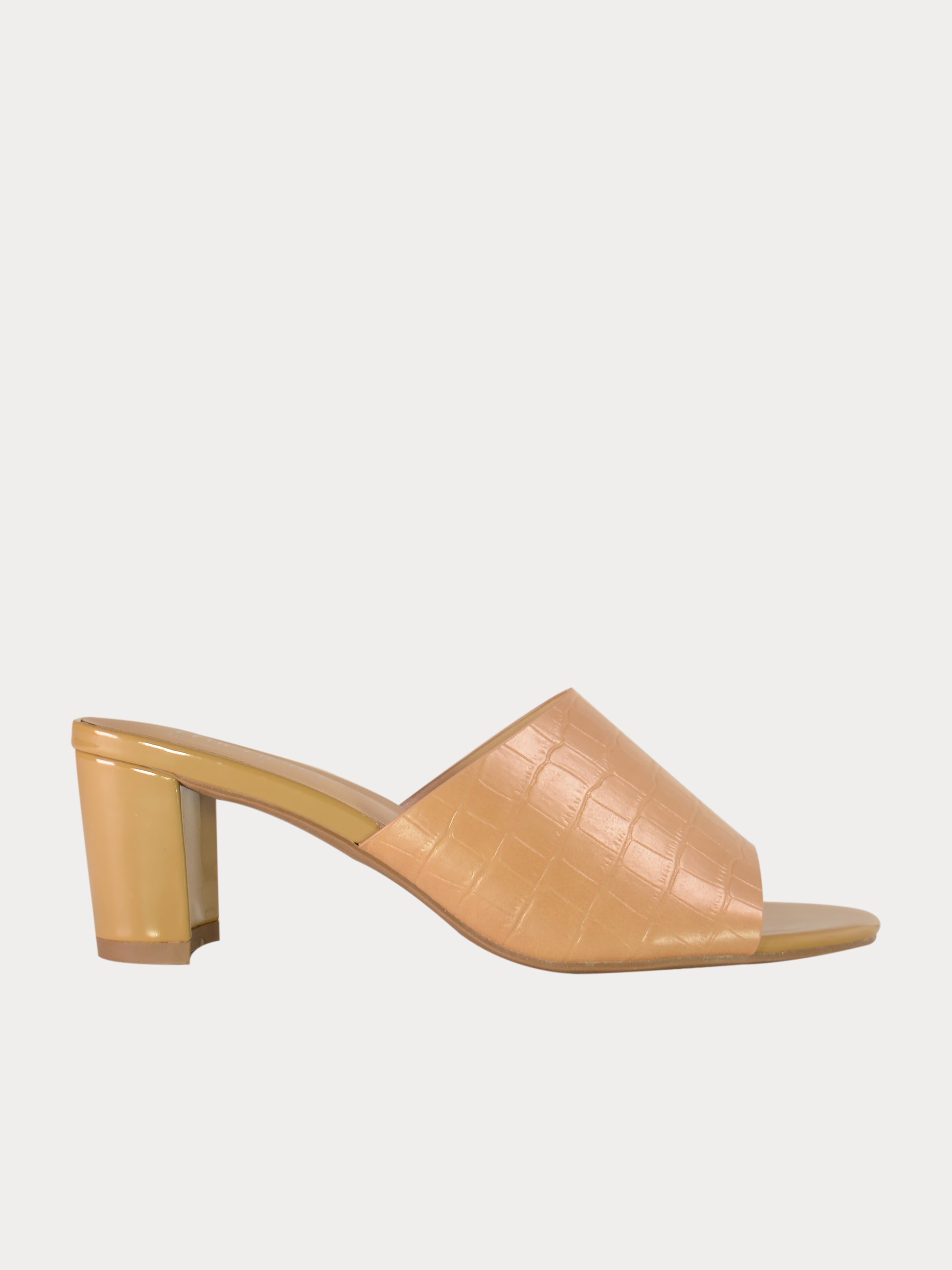 Michelle Morgan 914RJ191 Croco Print Sandals #color_Light Brown