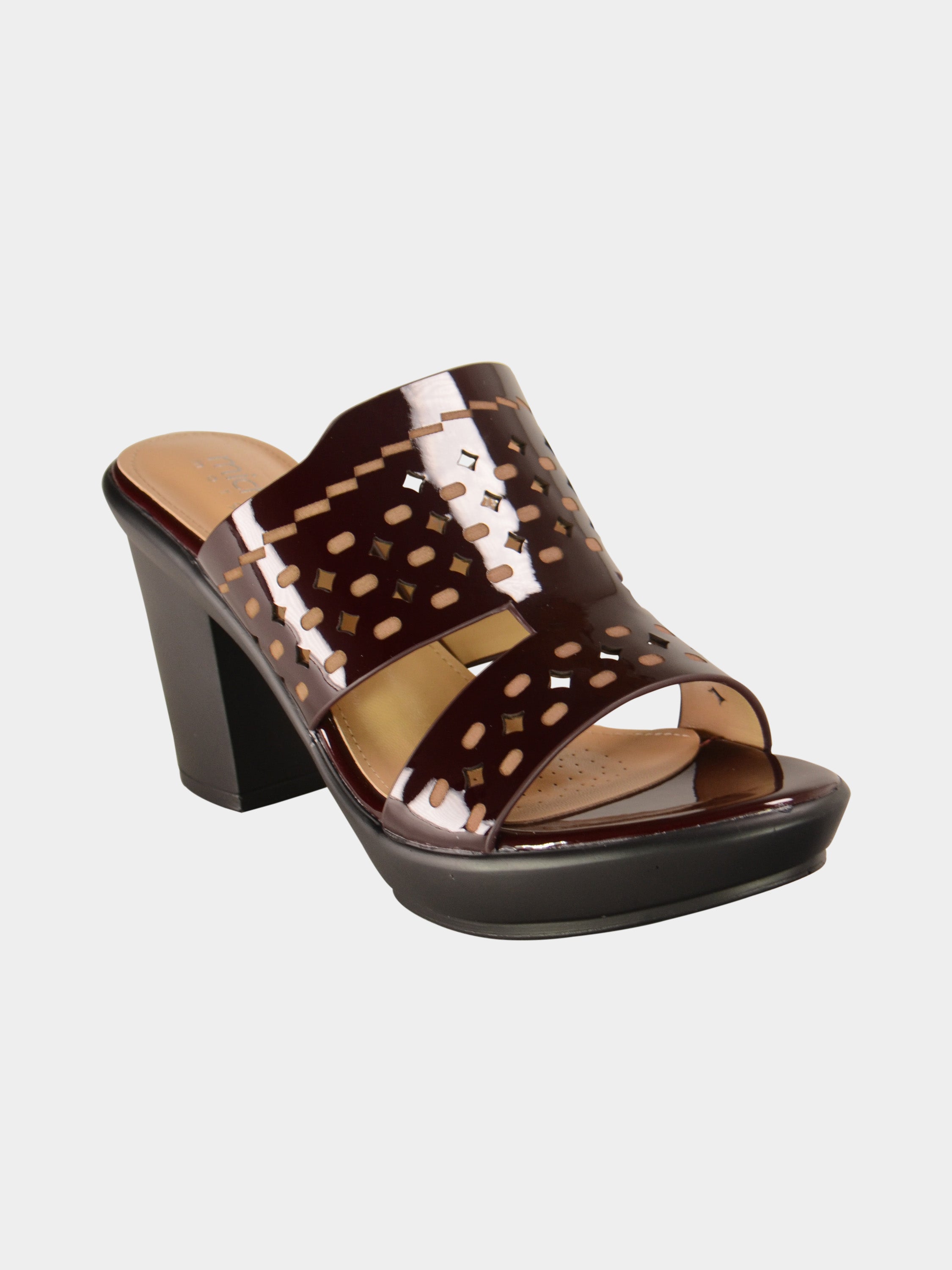 Michelle Morgan 076312 Cut Design Heels #color_Maroon