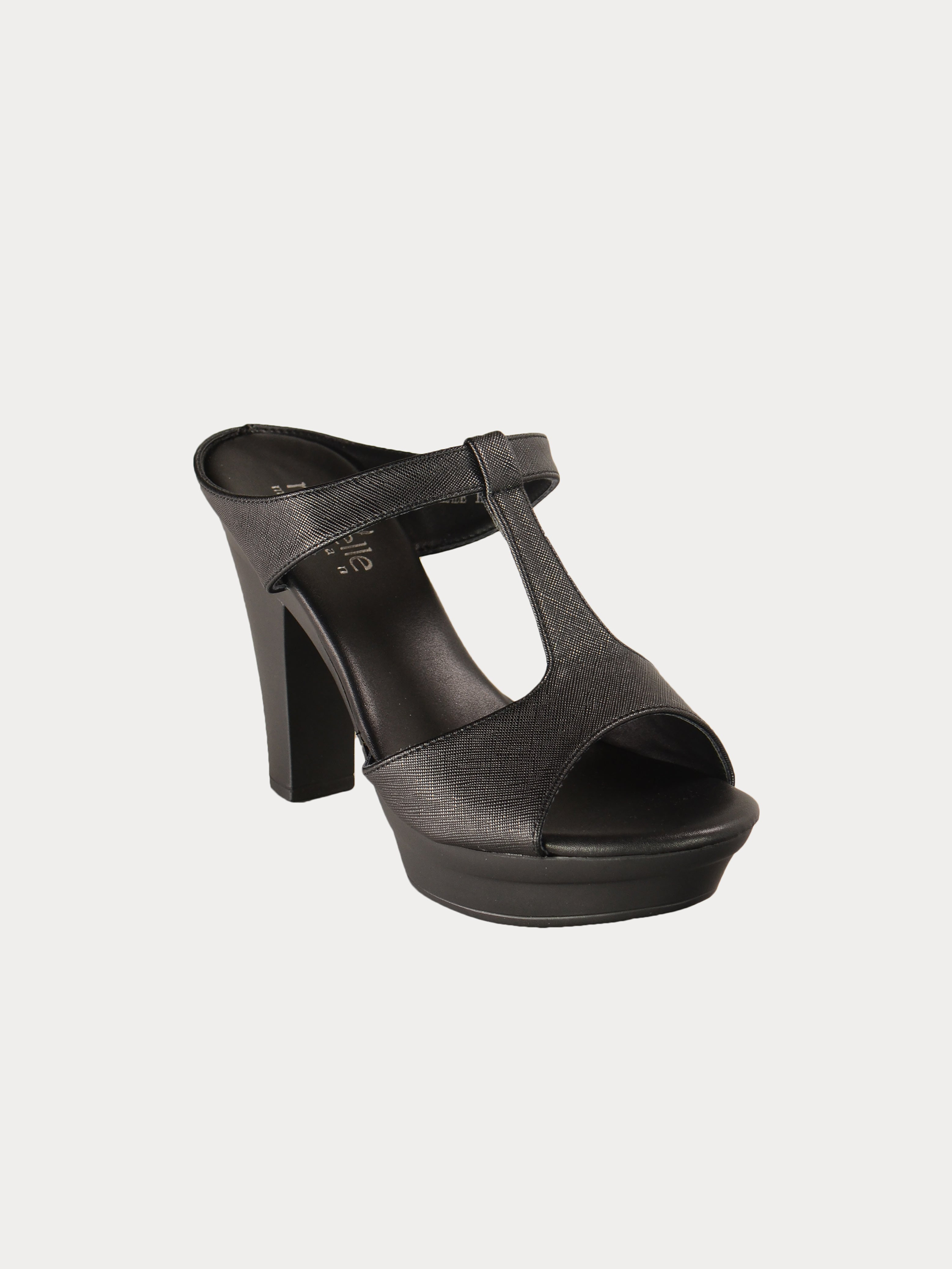 Michelle Morgan 414A7215 Flame Stitch Heeled Sandals #color_Black