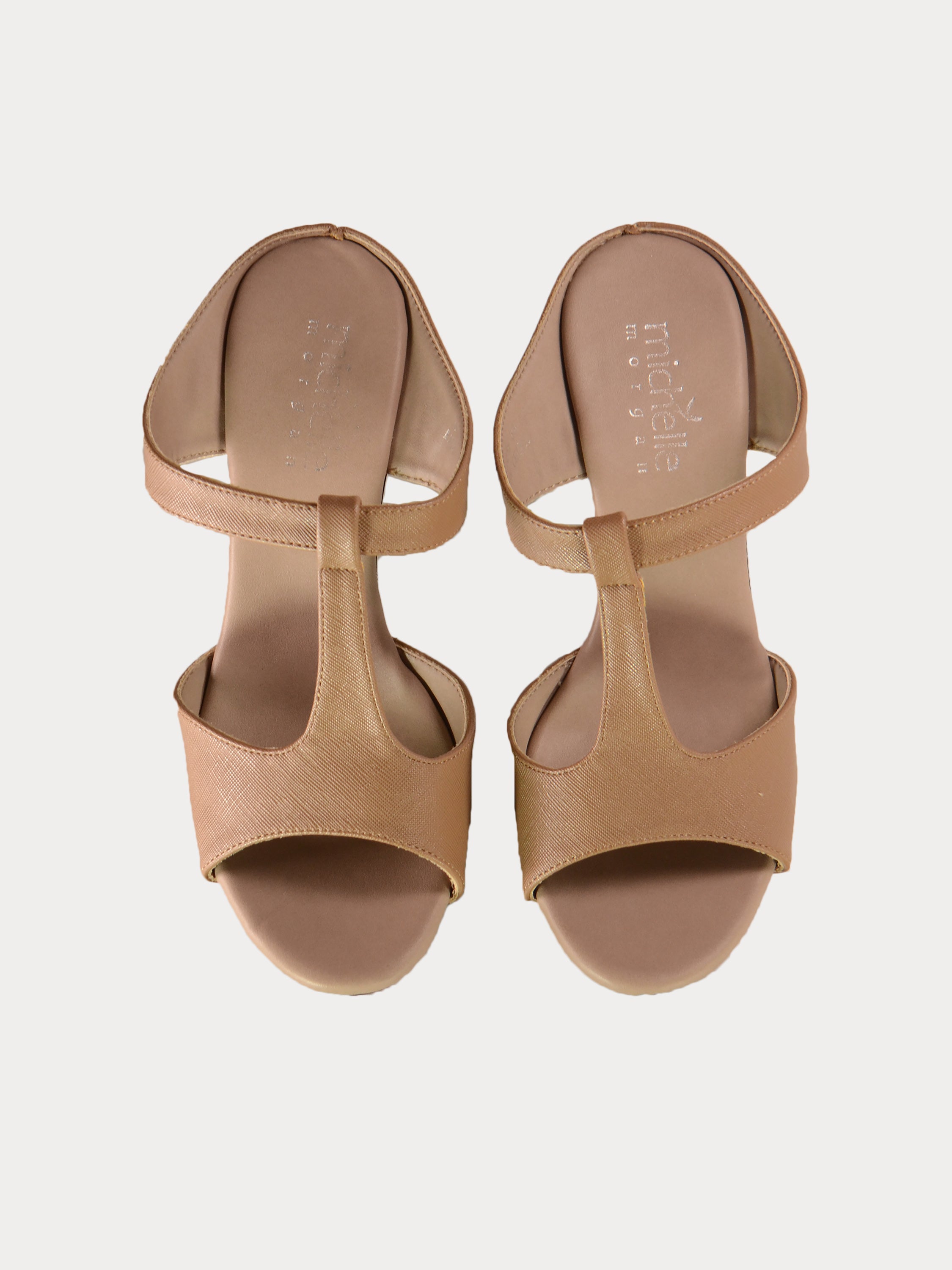 Michelle Morgan 414A7215 Flame Stitch Heeled Sandals #color_Taupe