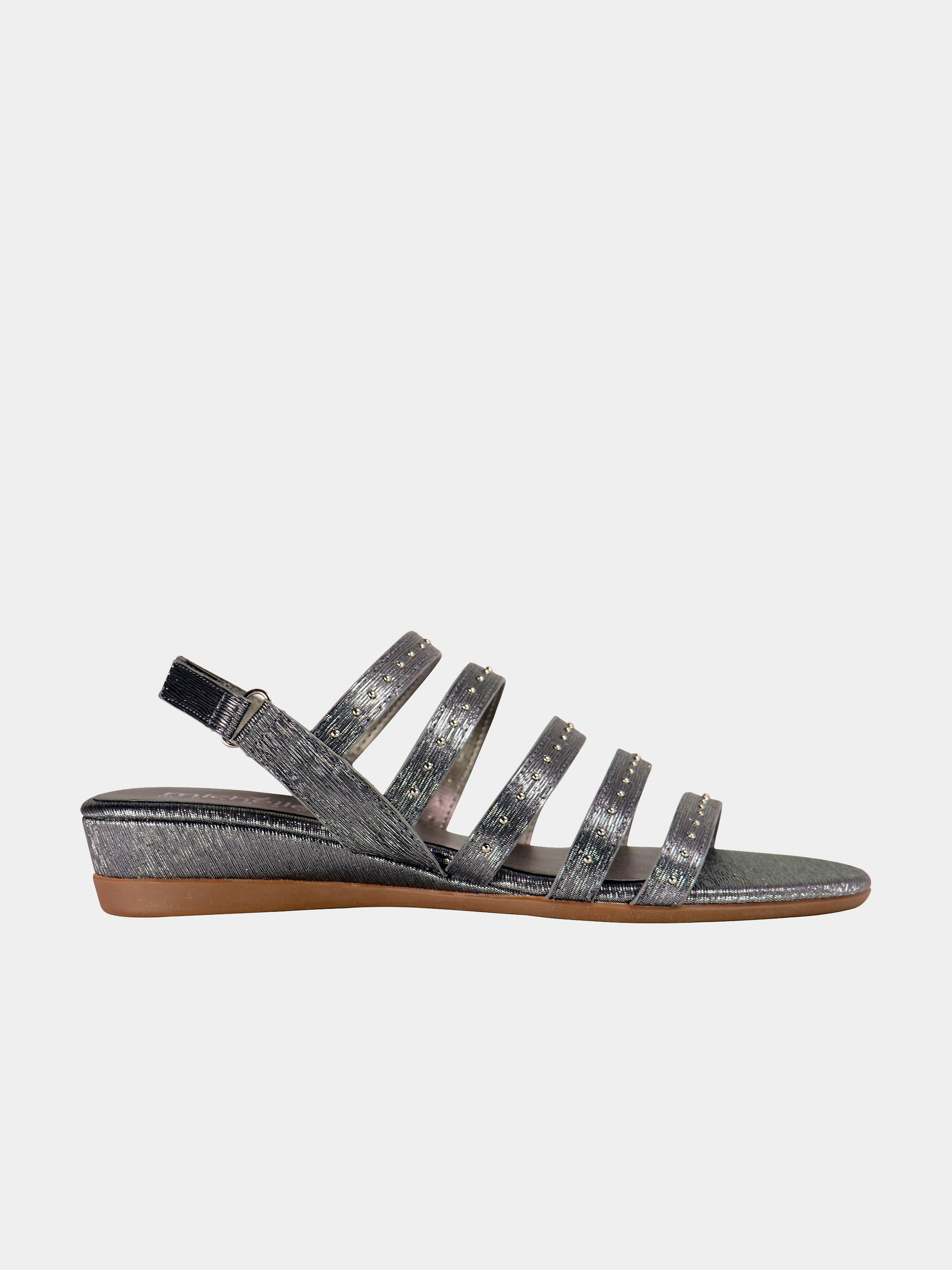 Michelle Morgan 814875 Gladiator Flat Back Strap Sandals #color_Gray