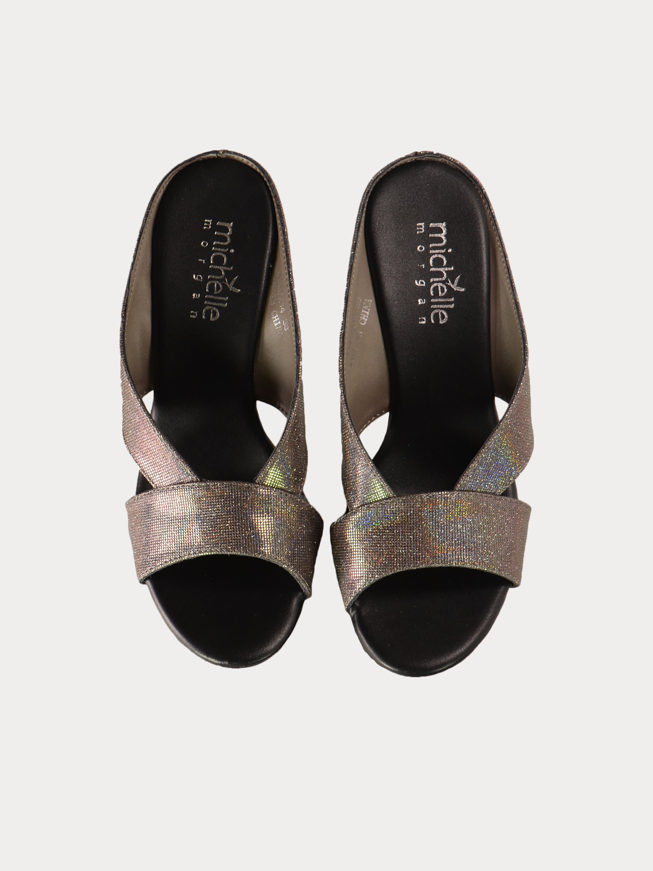 Michelle Morgan 414A7214 Glitzy Heeled Sandals #color_Gray