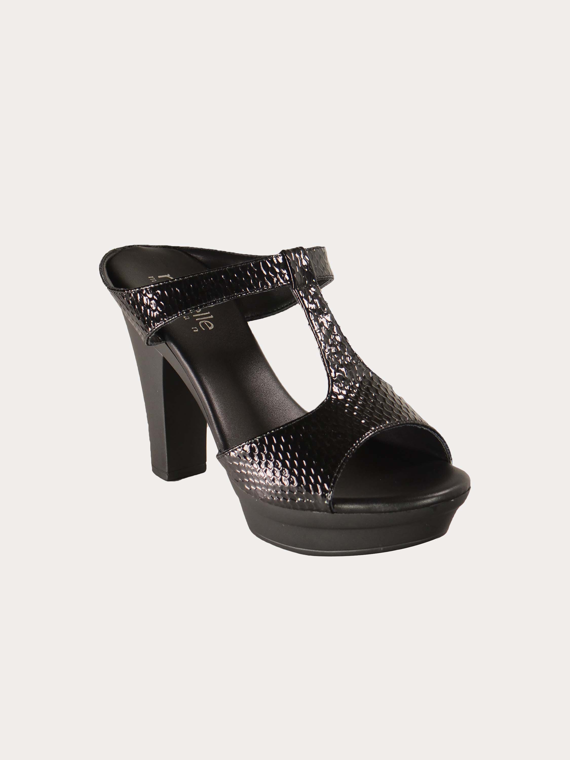 Michelle Morgan 414A7215 Imperial Heeled Sandals #color_Black