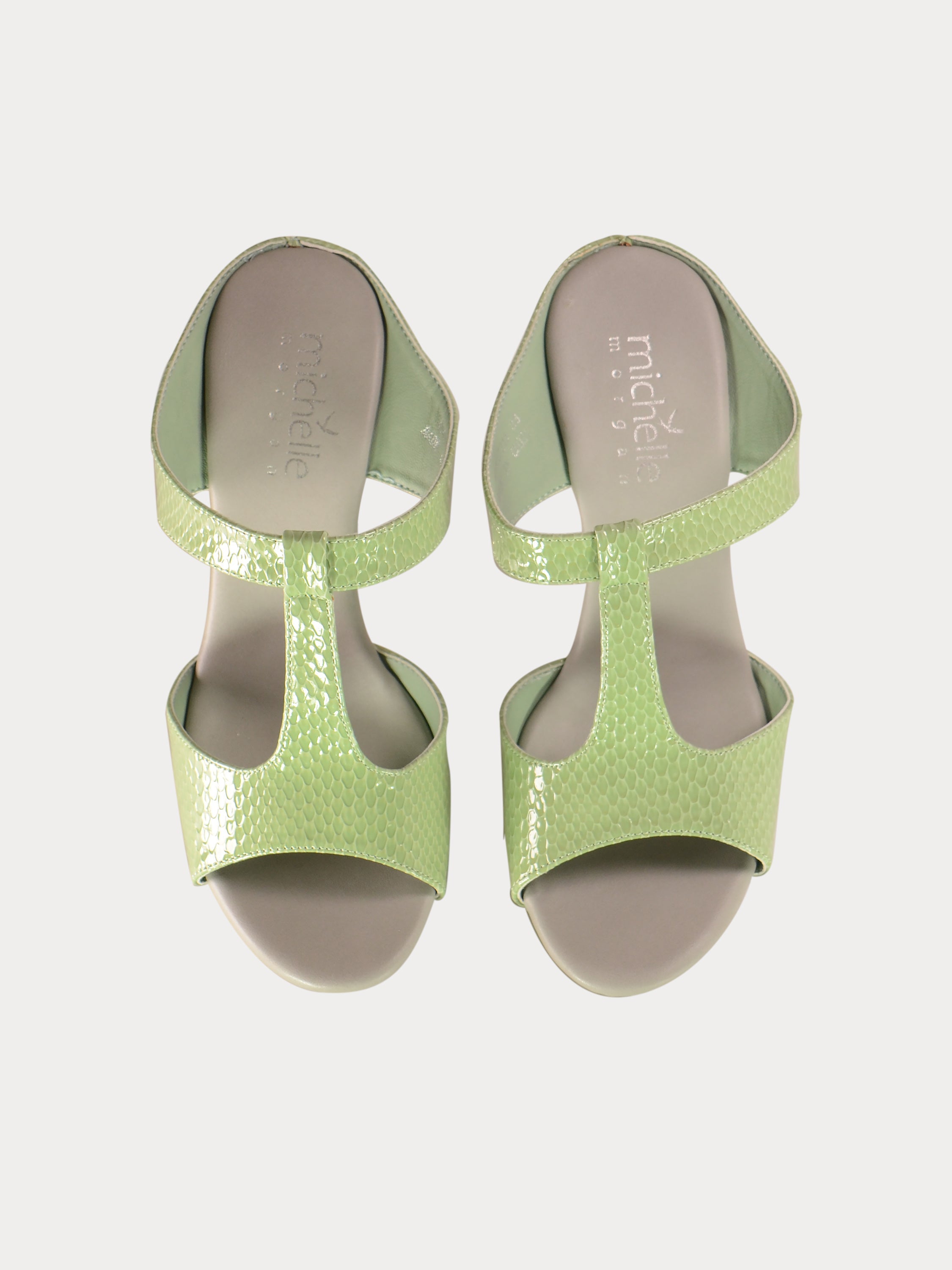 Michelle Morgan 414A7215 Imperial Heeled Sandals #color_Green