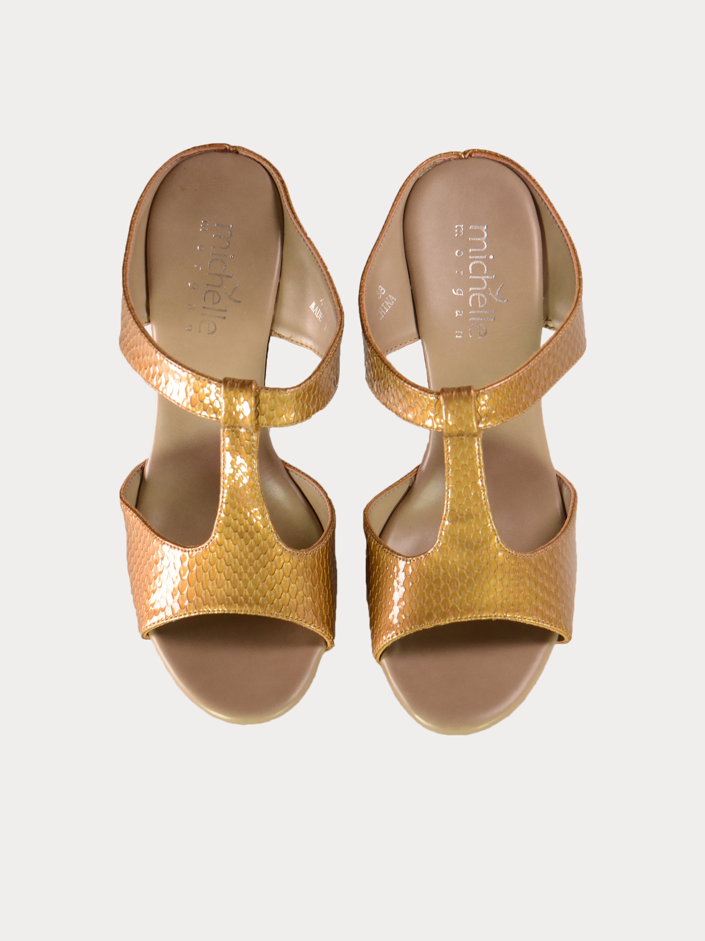 Michelle Morgan 414A7215 Imperial Heeled Sandals #color_Gold
