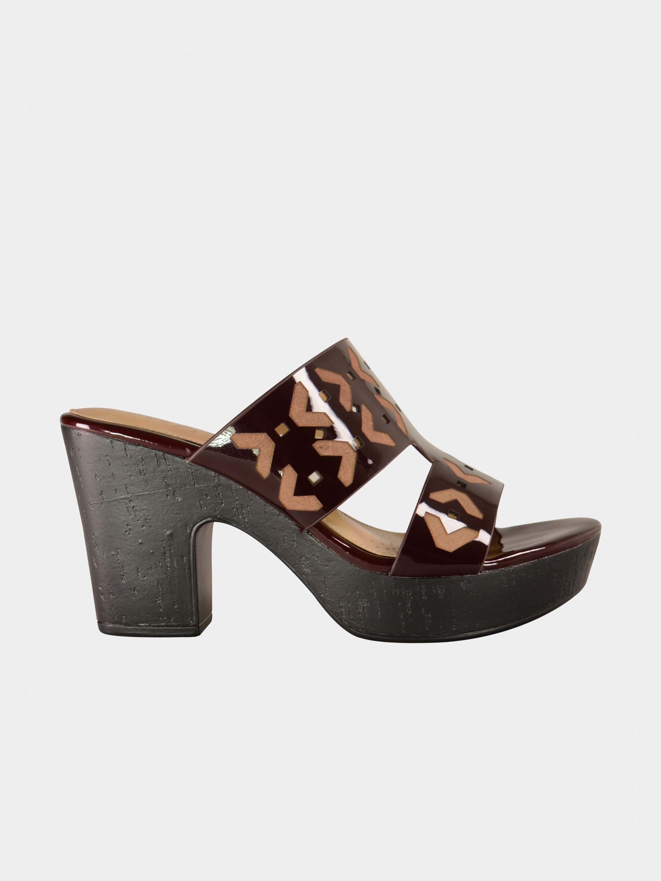 Michelle Morgan 007633 Inverse Pattern Heels #color_Maroon