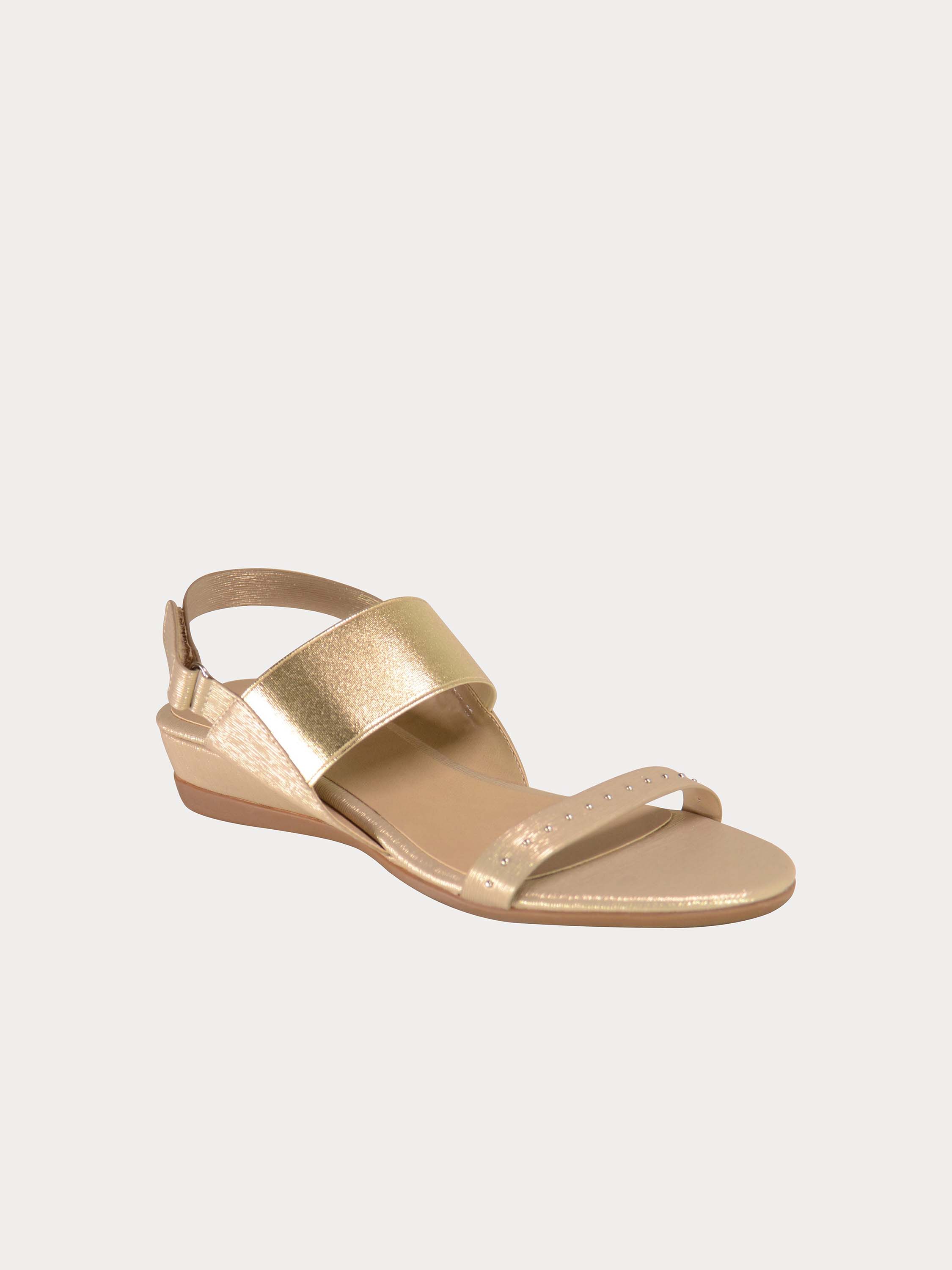 Michelle Morgan 814878 Shiny Back Strap Sandals #color_Gold