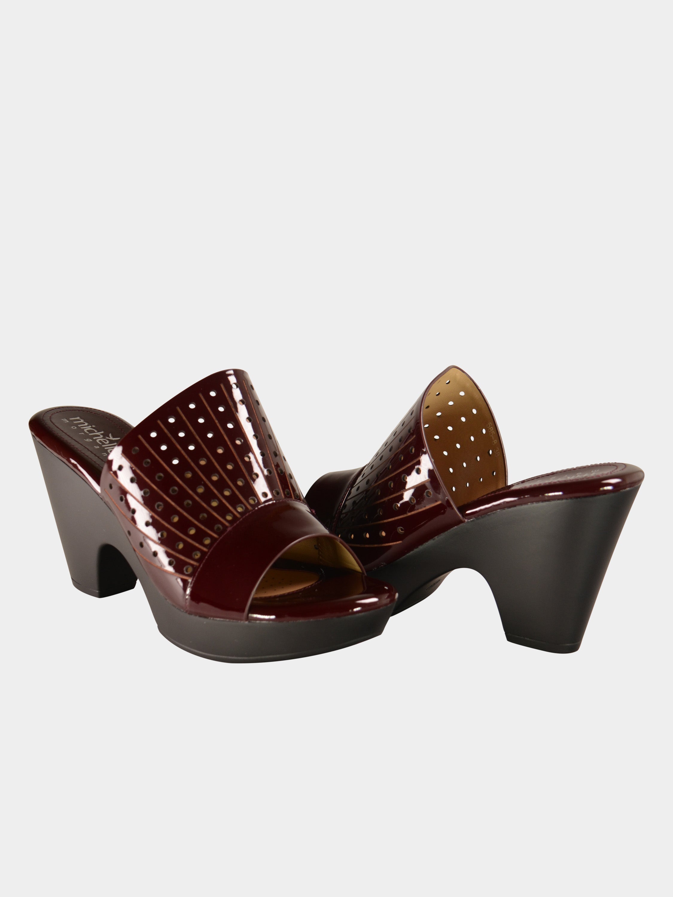 Michelle Morgan 005858 Women's Dotted Heels #color_Brown