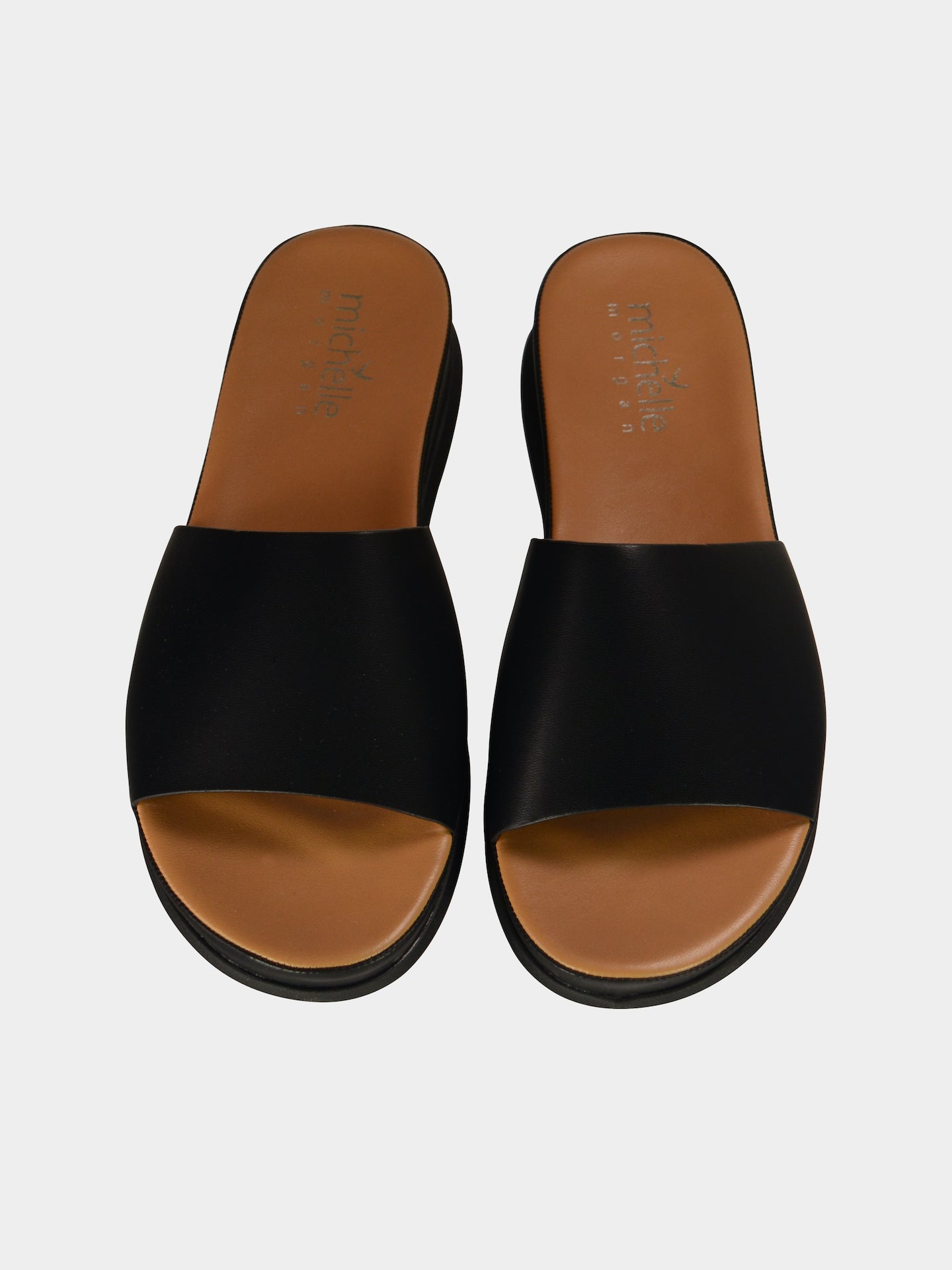 Michelle Morgan 014RJ101 Women's Flat Sandals #color_Black
