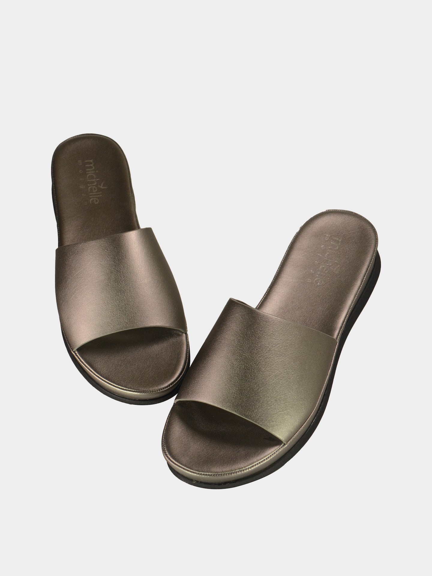 Michelle Morgan 014RJ101 Women's Flat Sandals #color_Gray