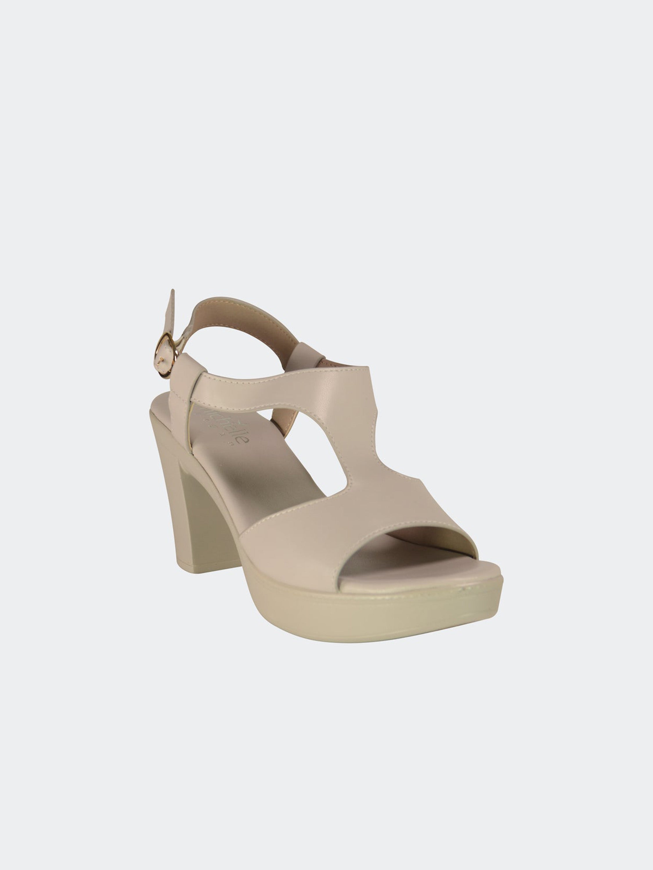 Michelle Morgan 914RJY72 Women's Heeled Sandals #color_Beige