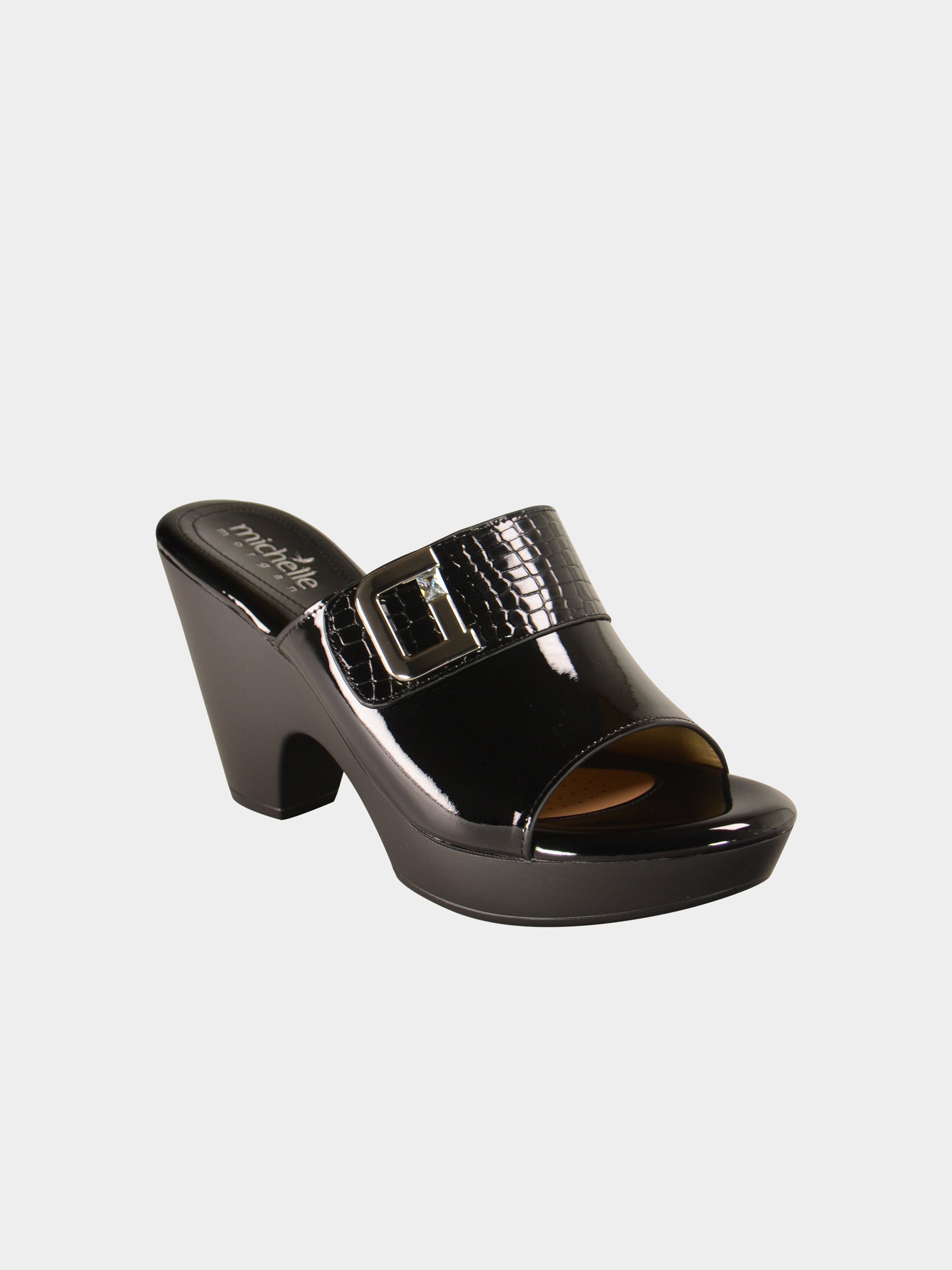 Michelle Morgan 078-2 Women's Heeled Sandals #color_Black