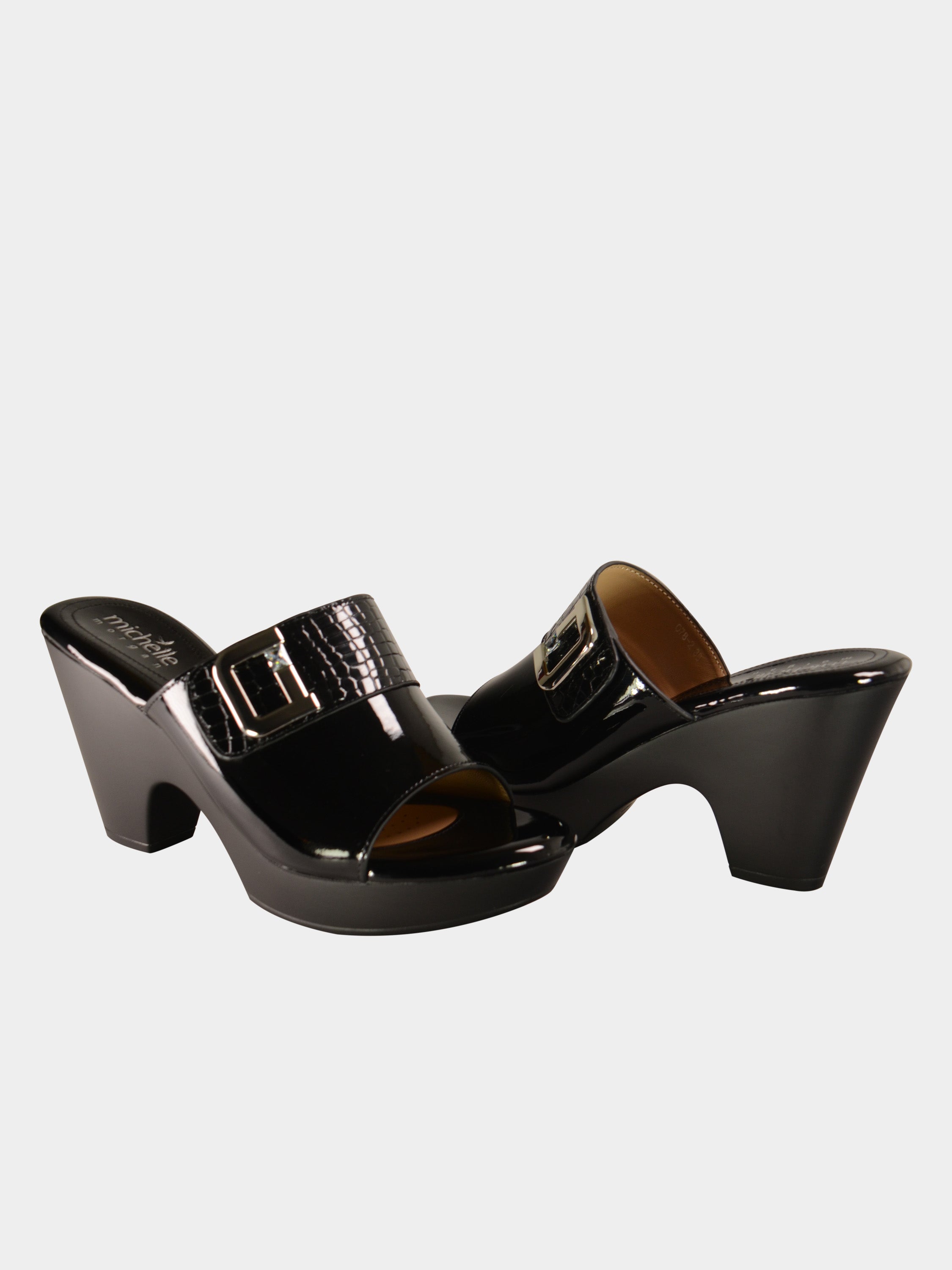 Michelle Morgan 078-2 Women's Heeled Sandals #color_Black