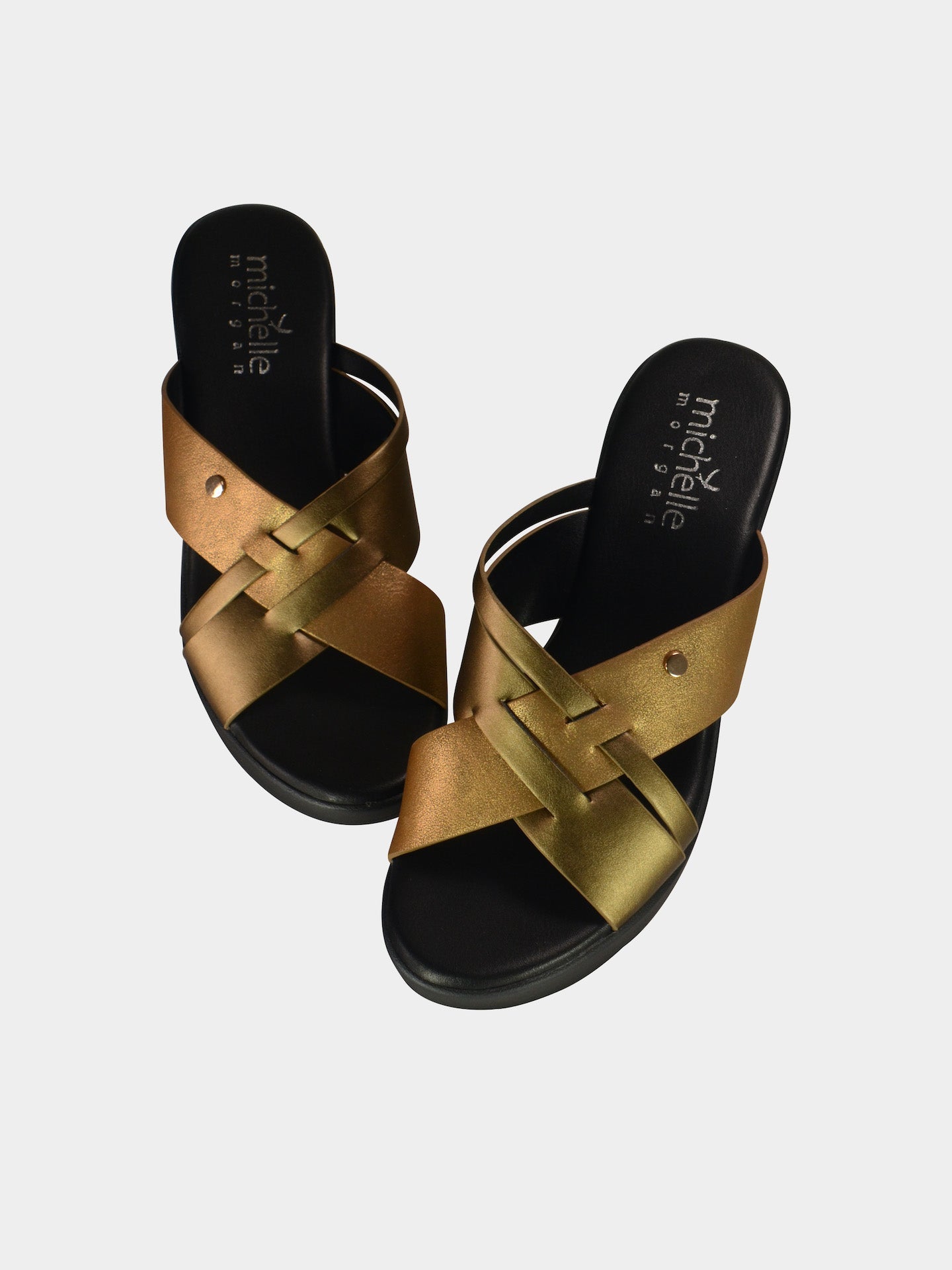 Michelle Morgan 914RJ625 Women's Heeled Sandals #color_Gold