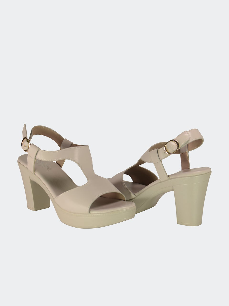 Michelle Morgan 914RJY72 Women's Heeled Sandals #color_Beige