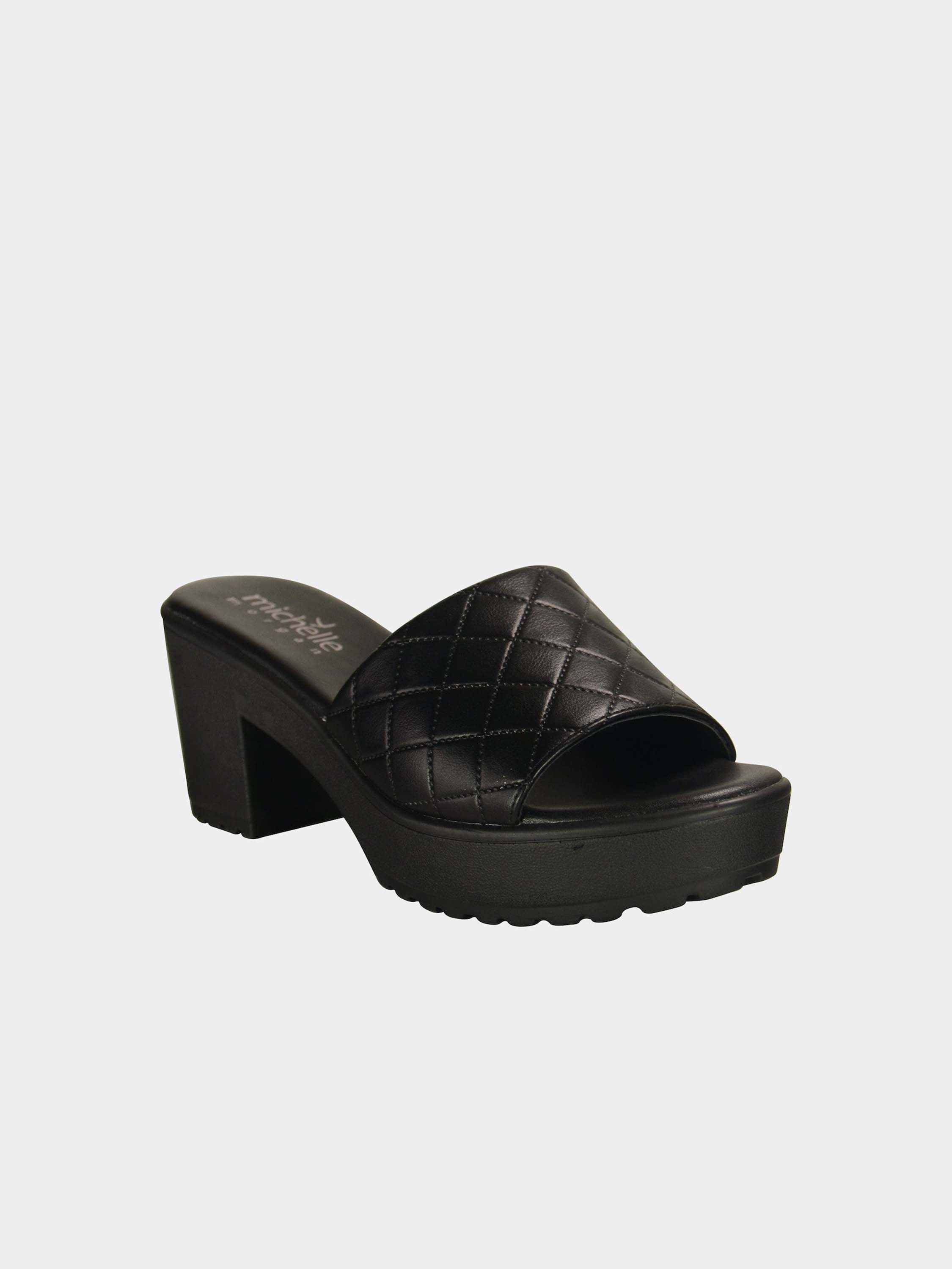 Michelle Morgan 014RJC61 Women's Heeled Sandals #color_Black