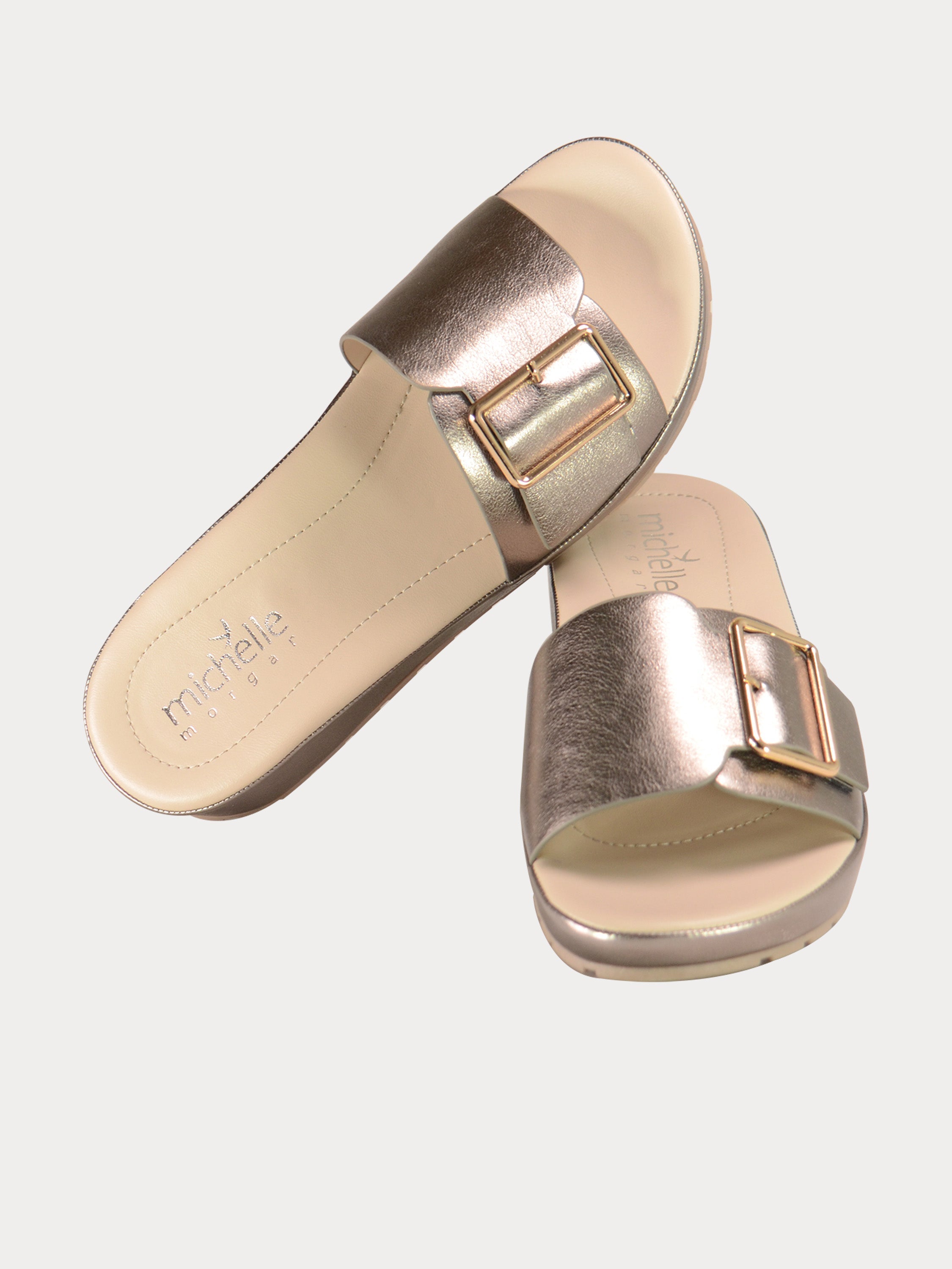 Michelle Morgan 814050 Women's Slider Sandals #color_Gray
