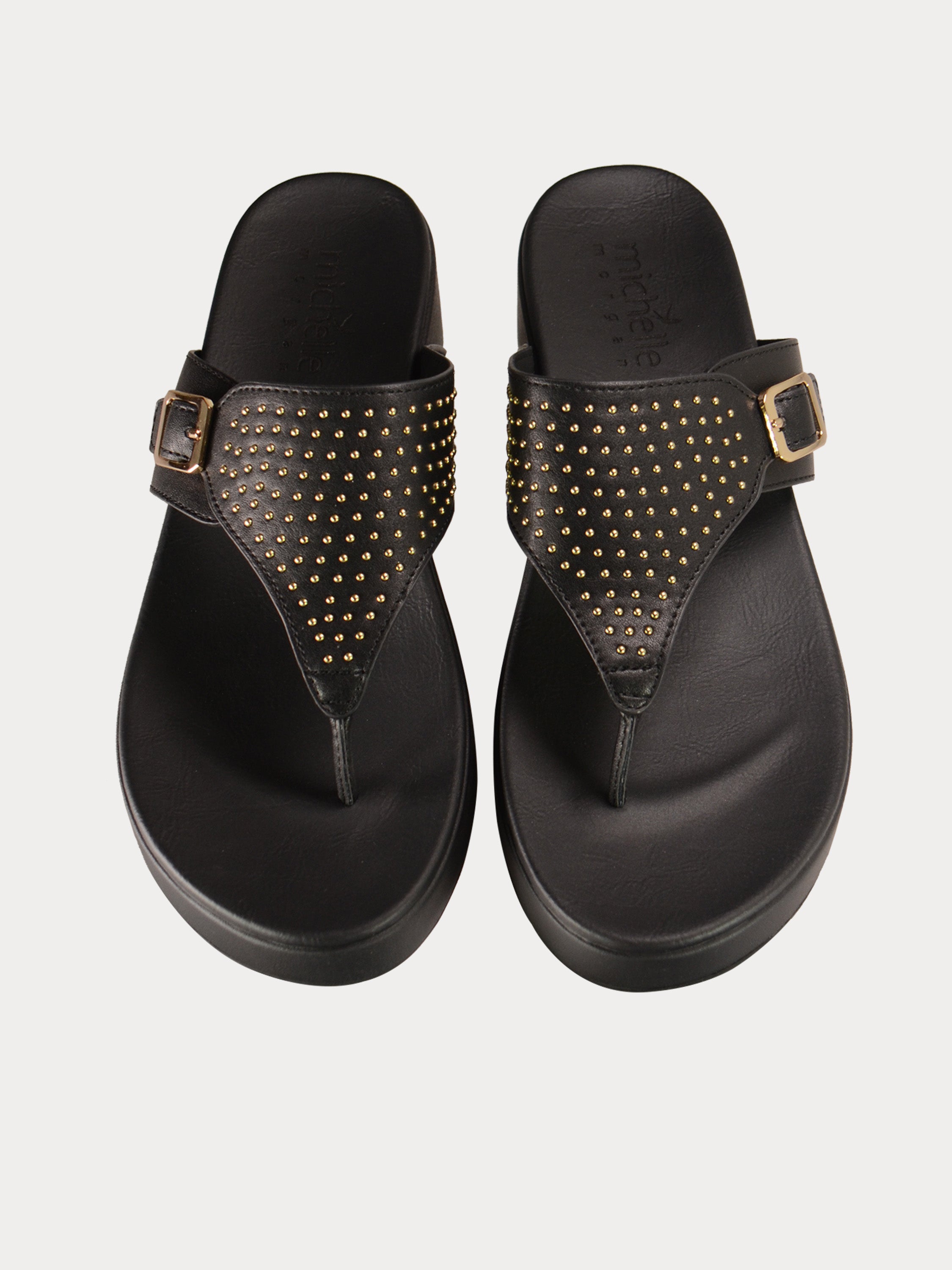Michelle Morgan 714879 Women's Slider Sandals #color_Black