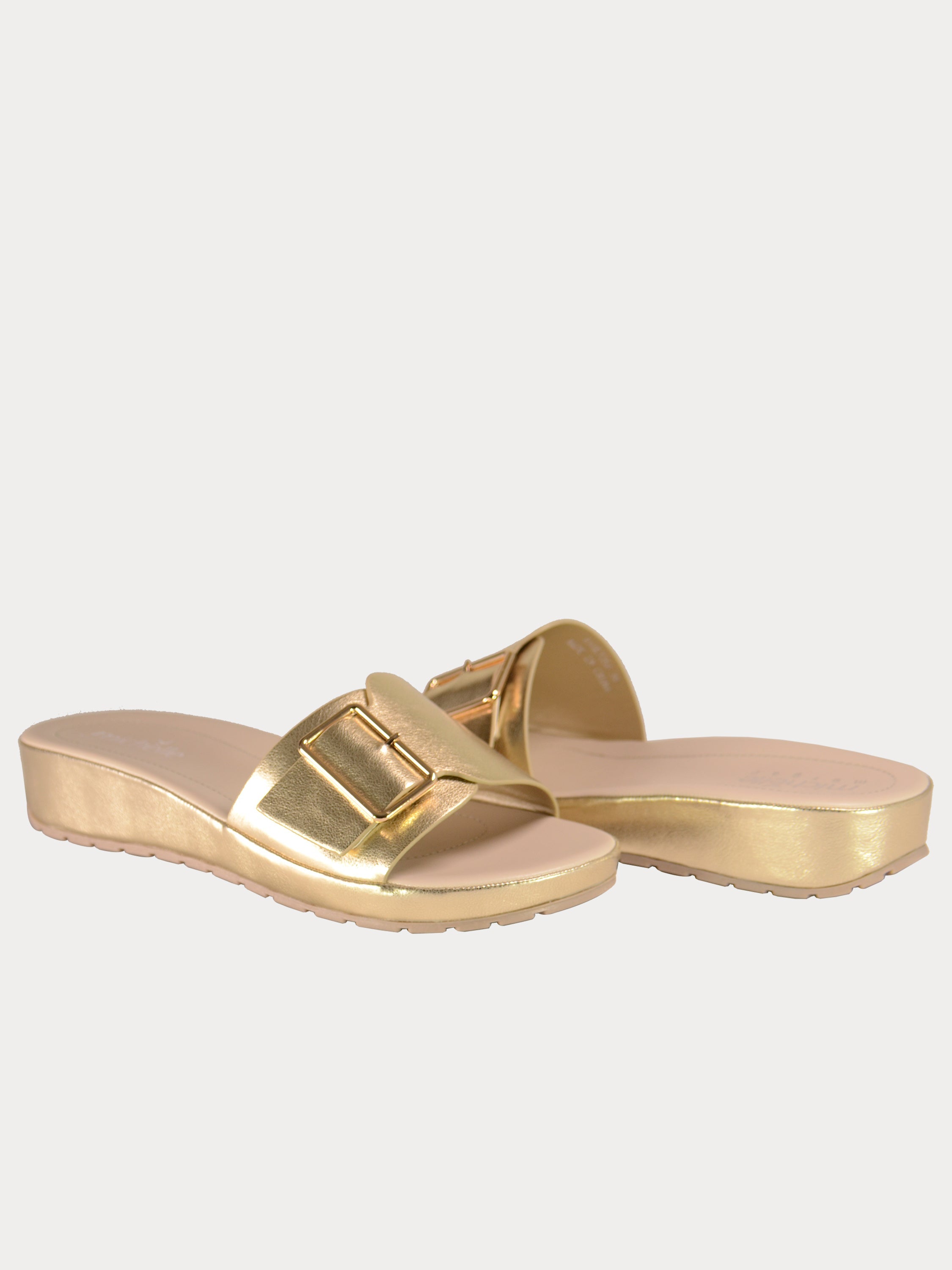 Michelle Morgan 814050 Women's Slider Sandals #color_Gold