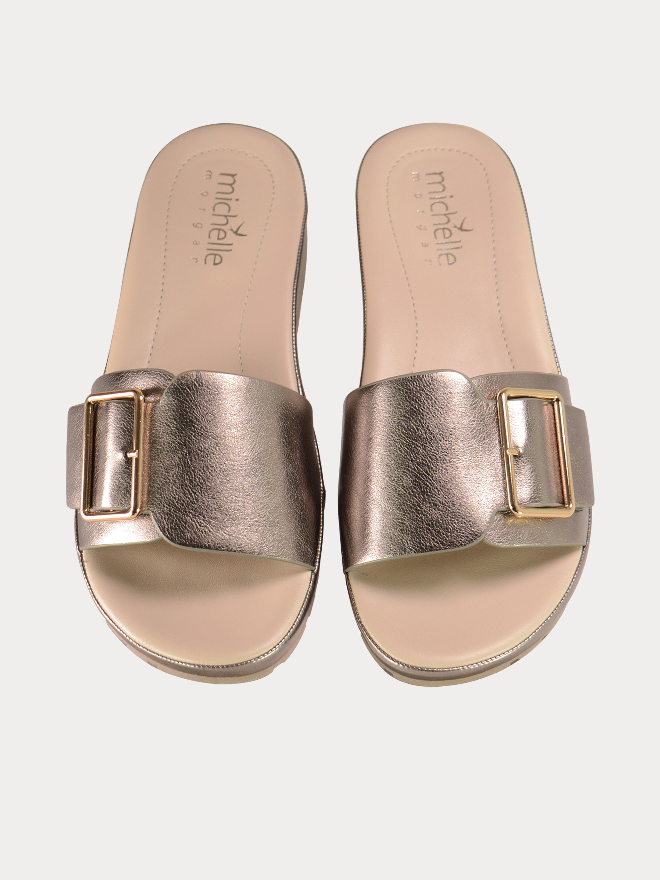 Michelle Morgan 814050 Women's Slider Sandals #color_Gray