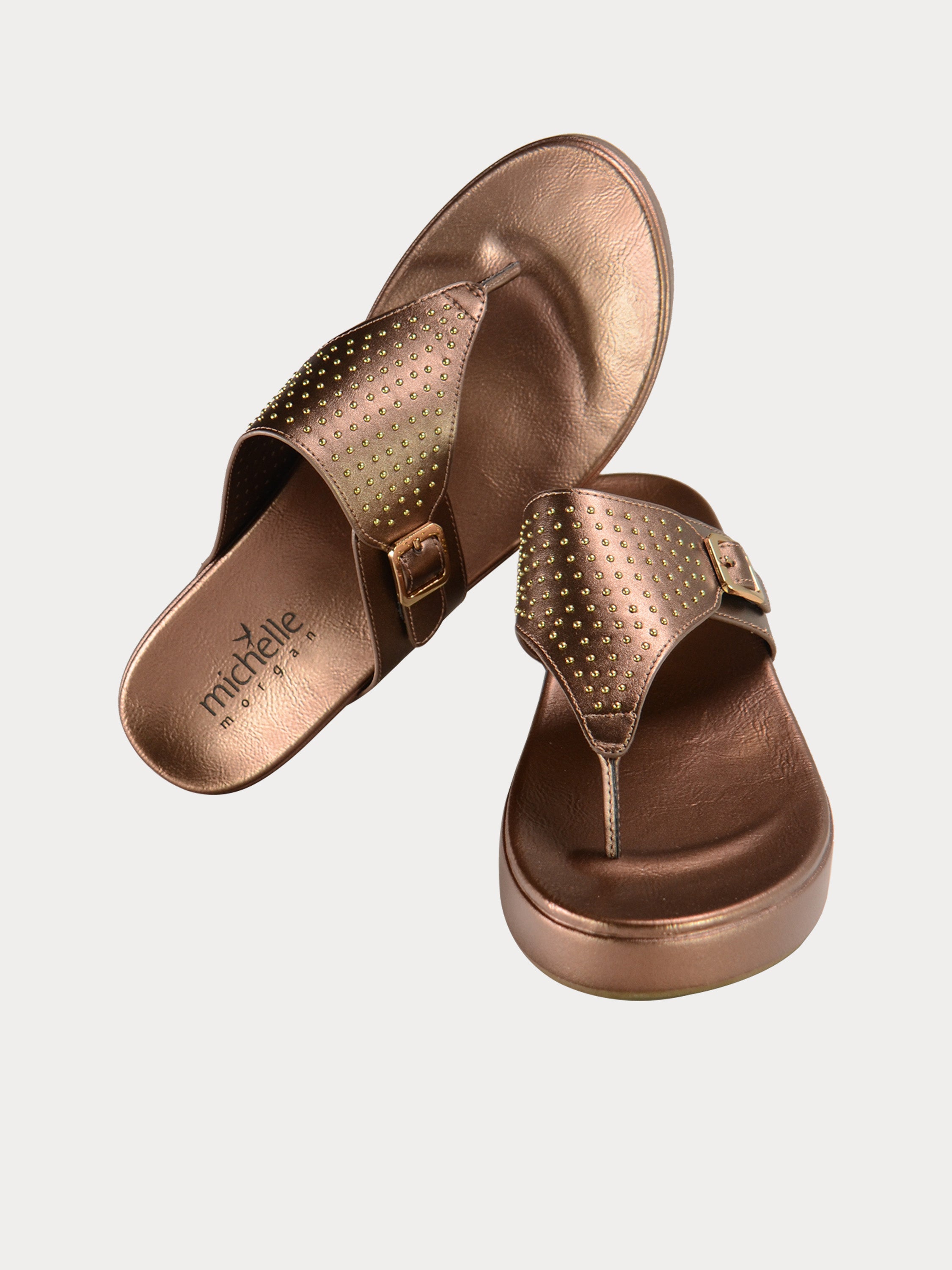 Michelle Morgan 714879 Women's Slider Sandals #color_Brown