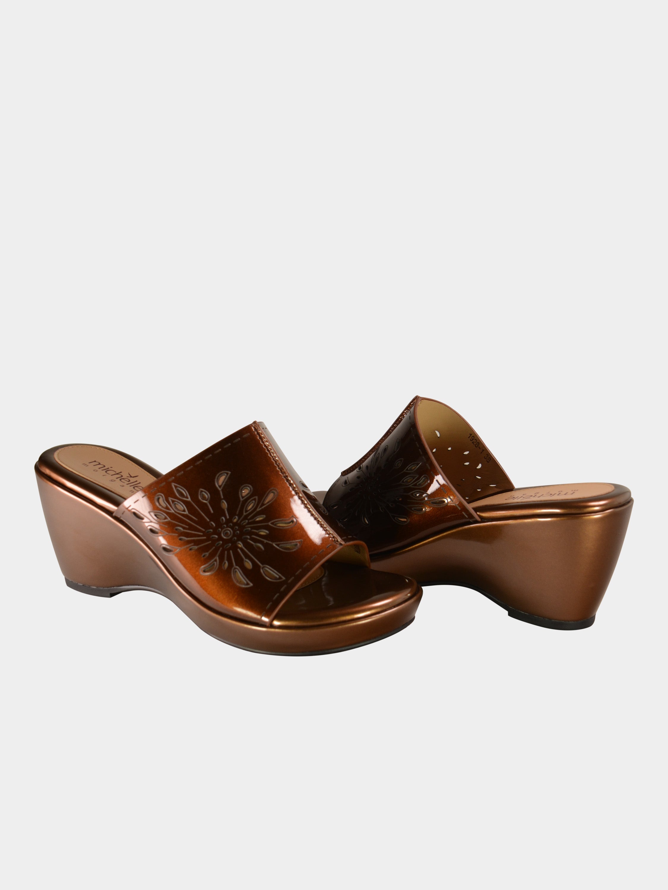 Michelle Morgan 1928-1 Women's Wedge Sandals #color_Brown