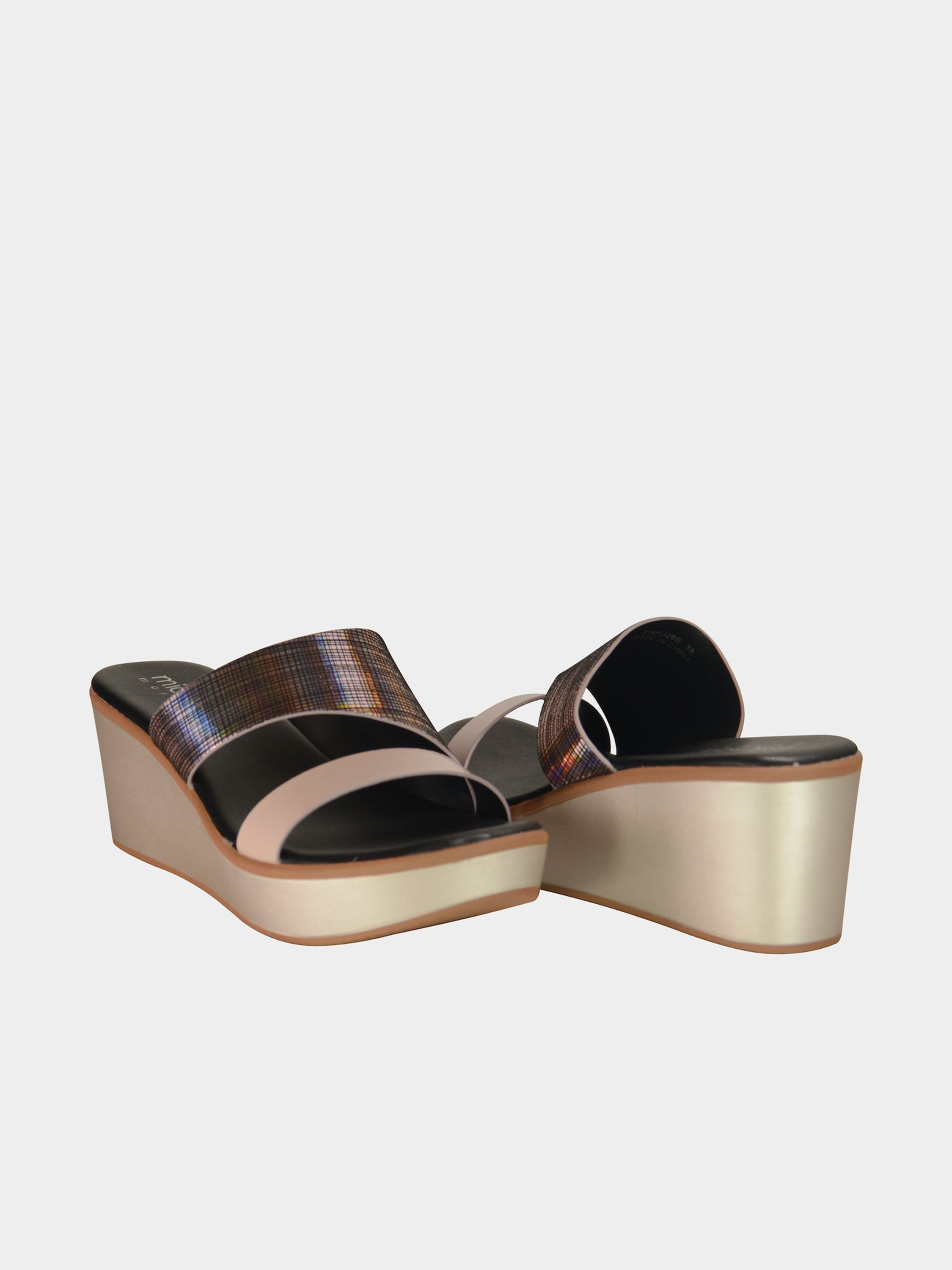 Michelle Morgan 914RJ28B Women's Wedge Sandals #color_Gold