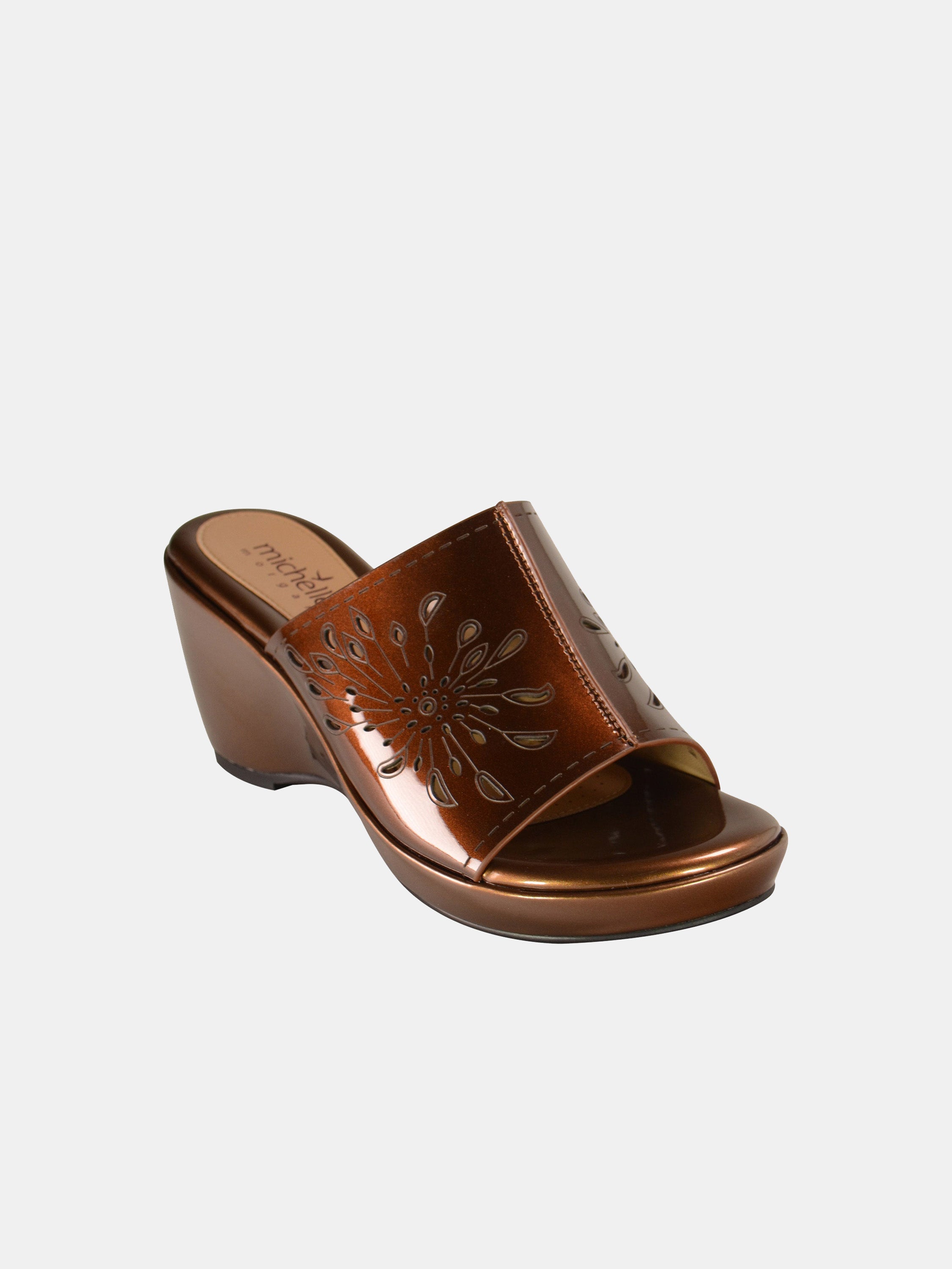 Michelle Morgan 1928-1 Women's Wedge Sandals #color_Brown