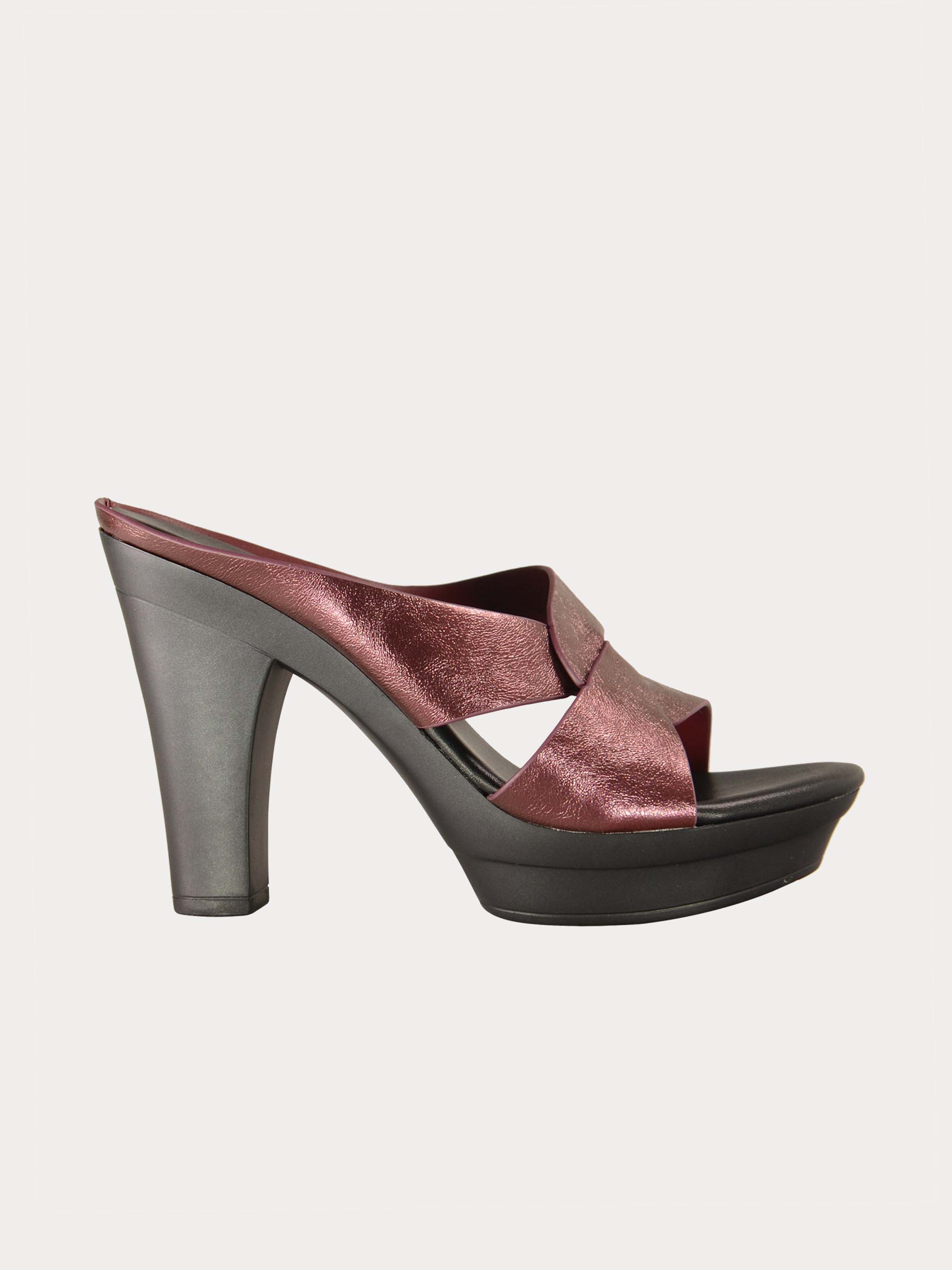 Michelle Morgan 914RJ636 Women's Brushed Heeled Sandals #color_Maroon