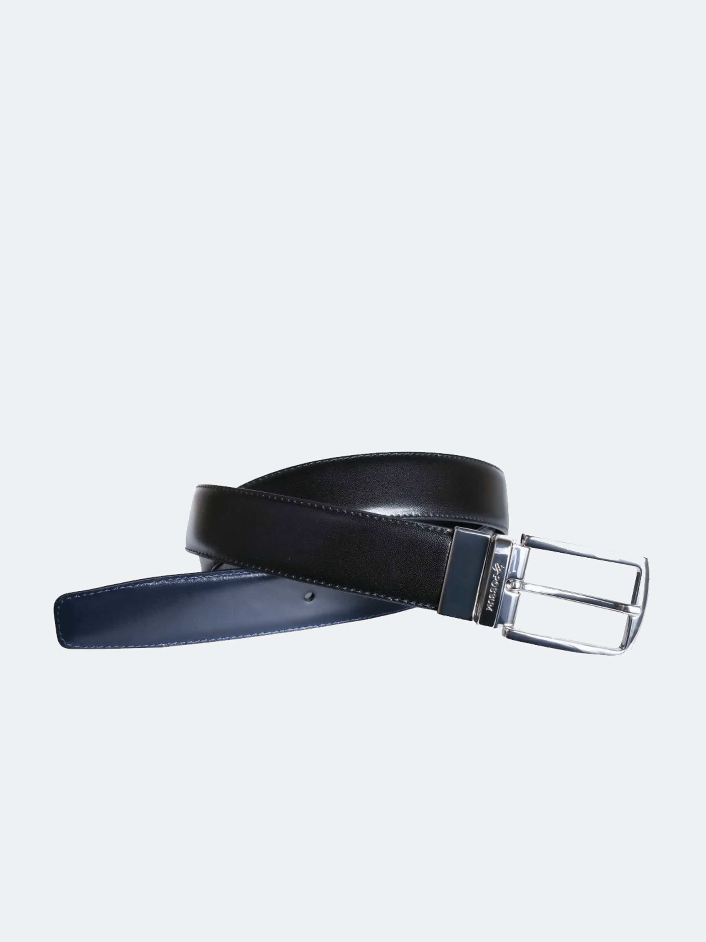 Possum Reversible Semi/Gloss Leather Belt Stitched