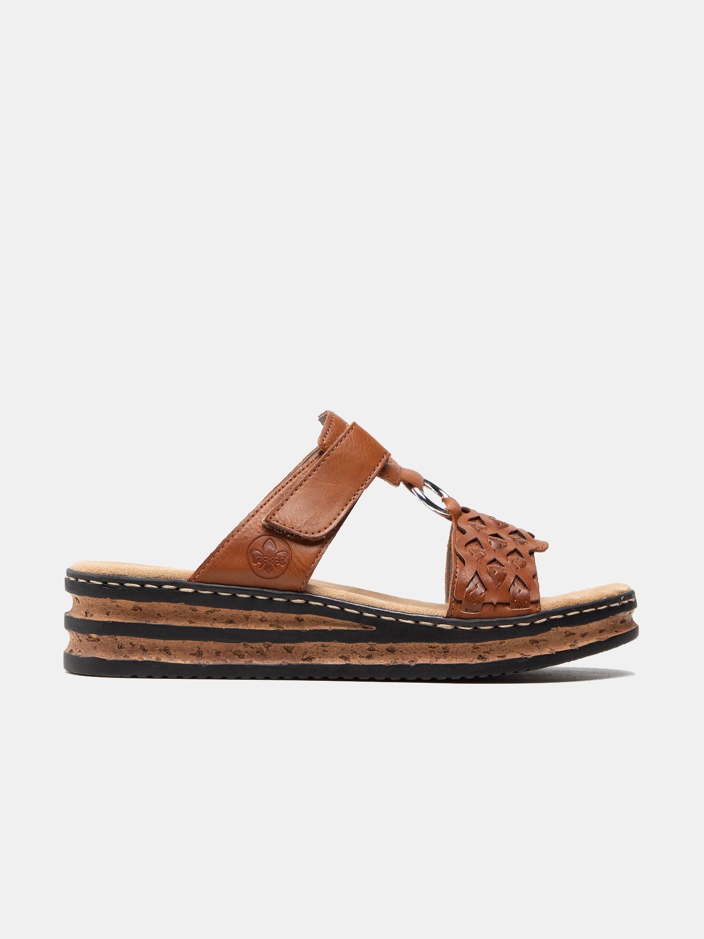 Rieker 629K9 Women's Slider Sandals #color_Brown