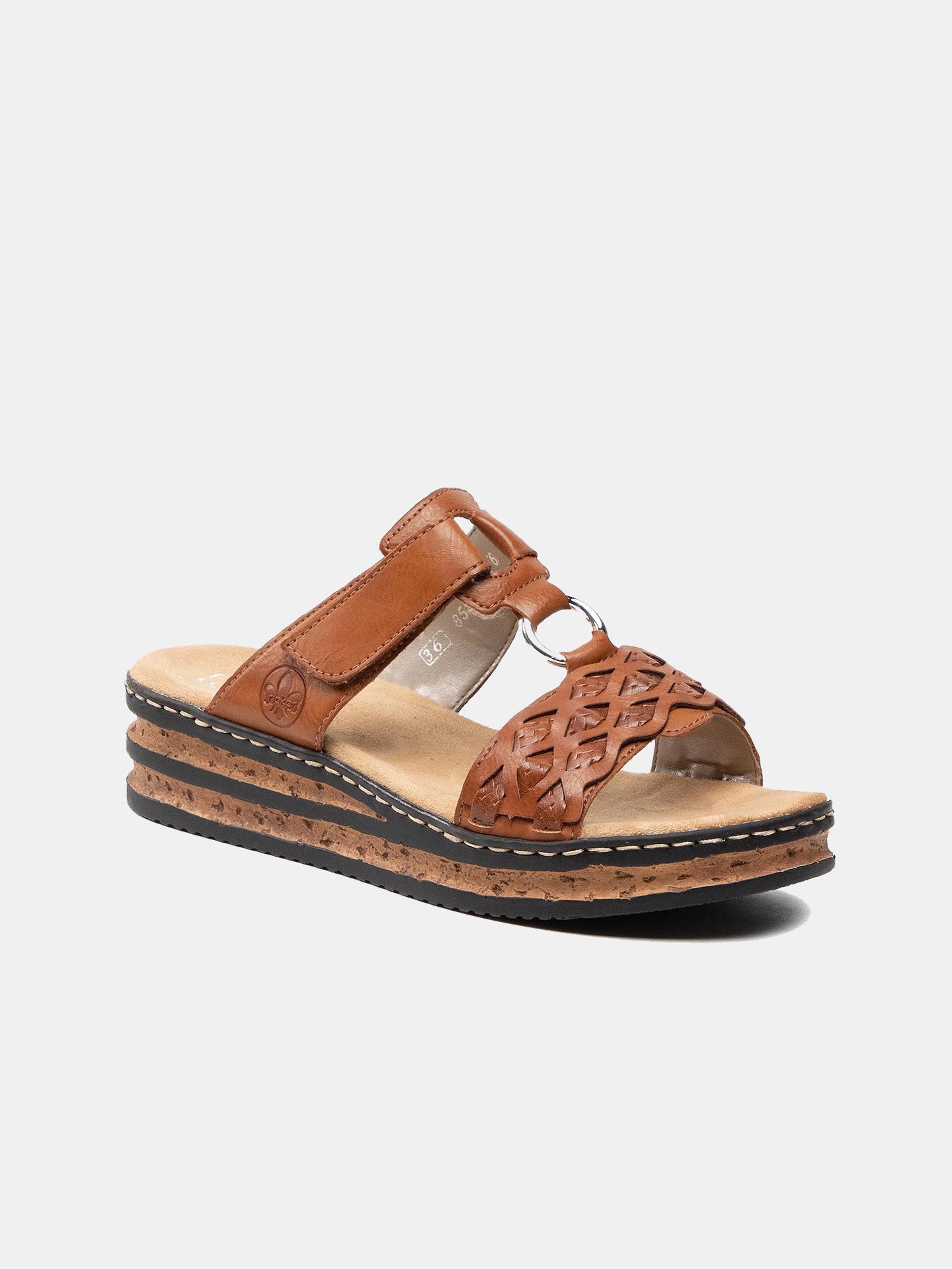 Rieker 629K9 Women's Slider Sandals #color_Brown