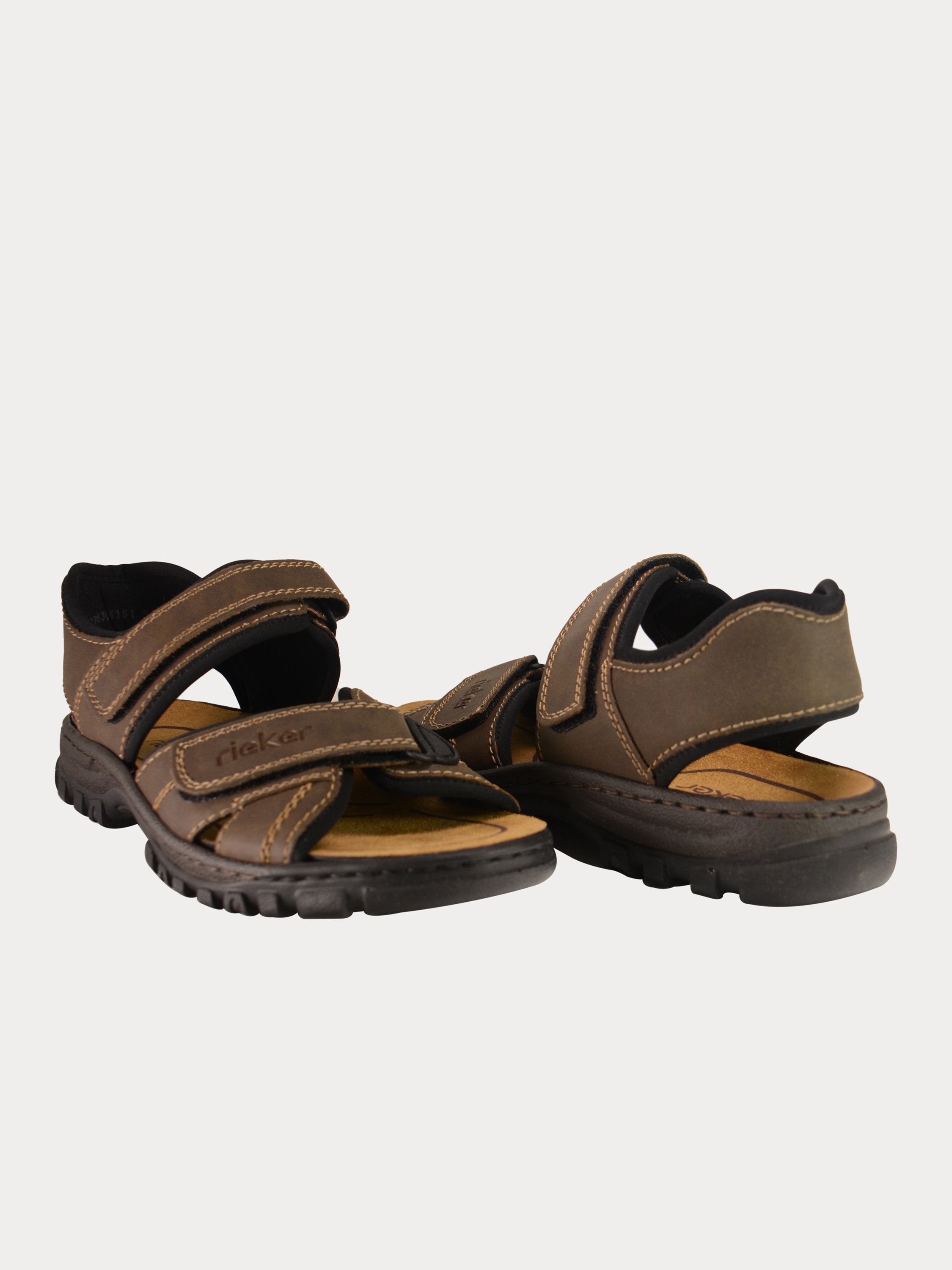 Rieker 25051 Men's Hook And Loop Sandals #color_Brown