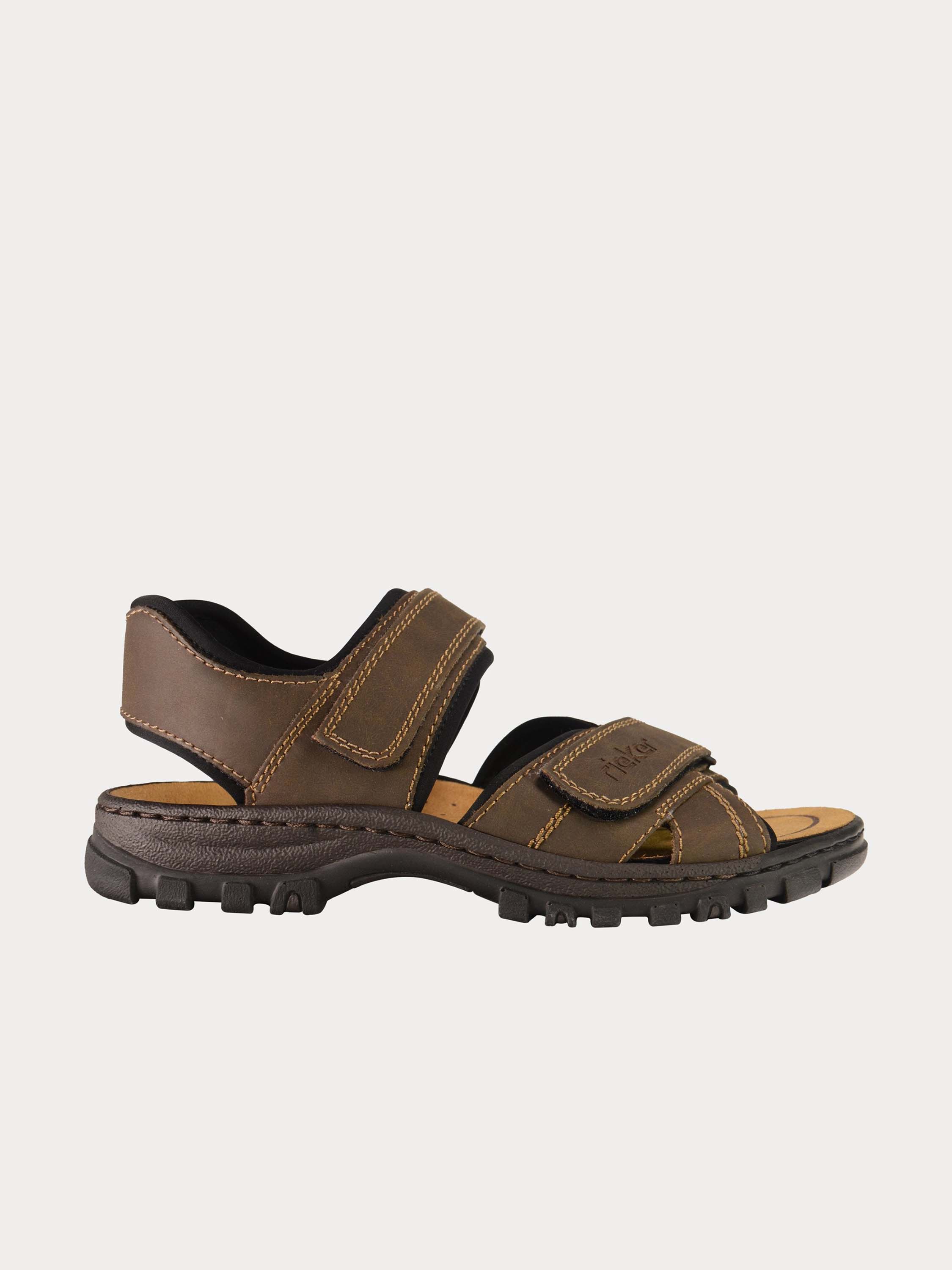 Rieker 25051 Men's Hook And Loop Sandals #color_Brown