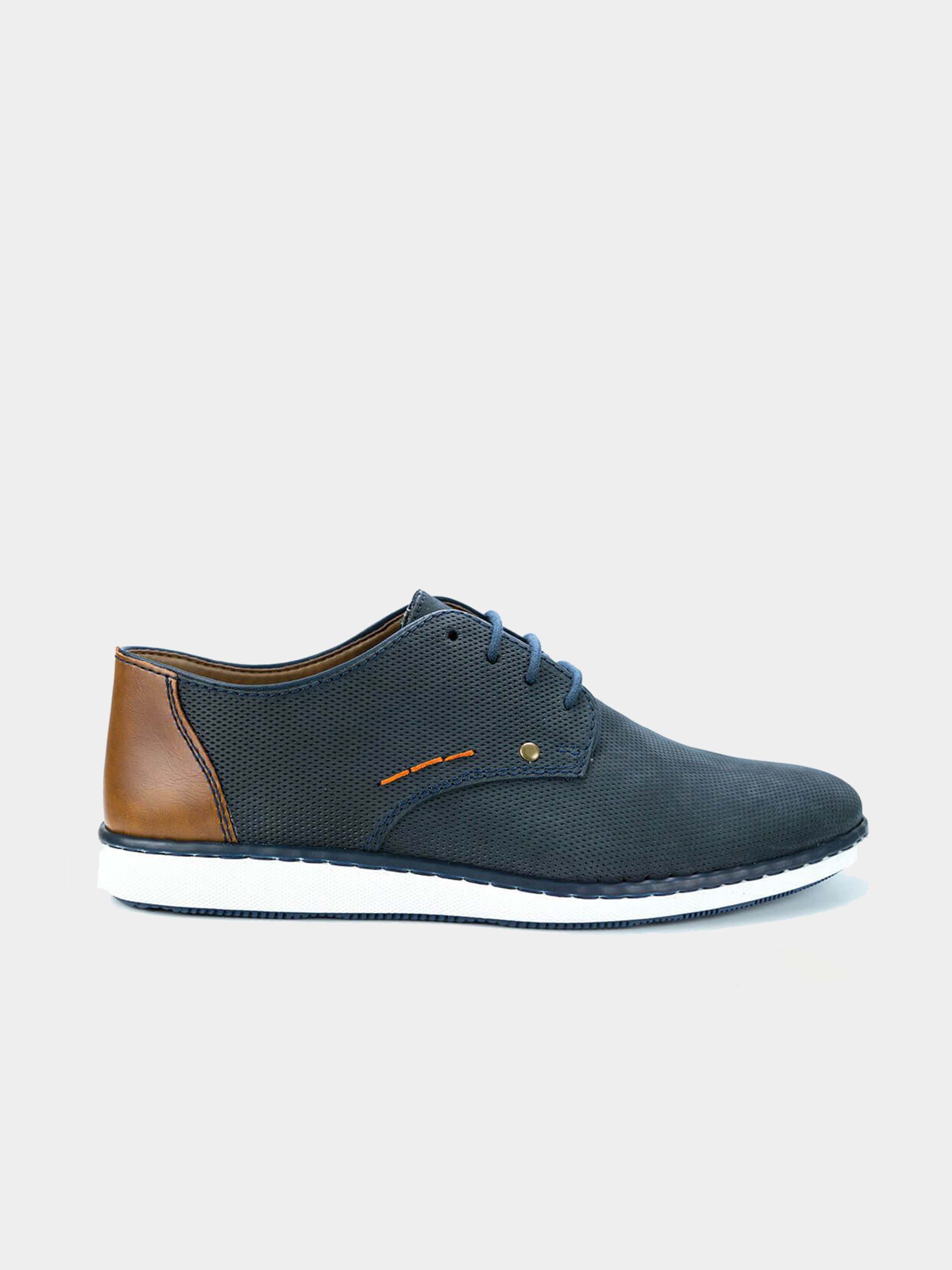Rieker 17833 Men's Casual Lace Up Shoes #color_Blue