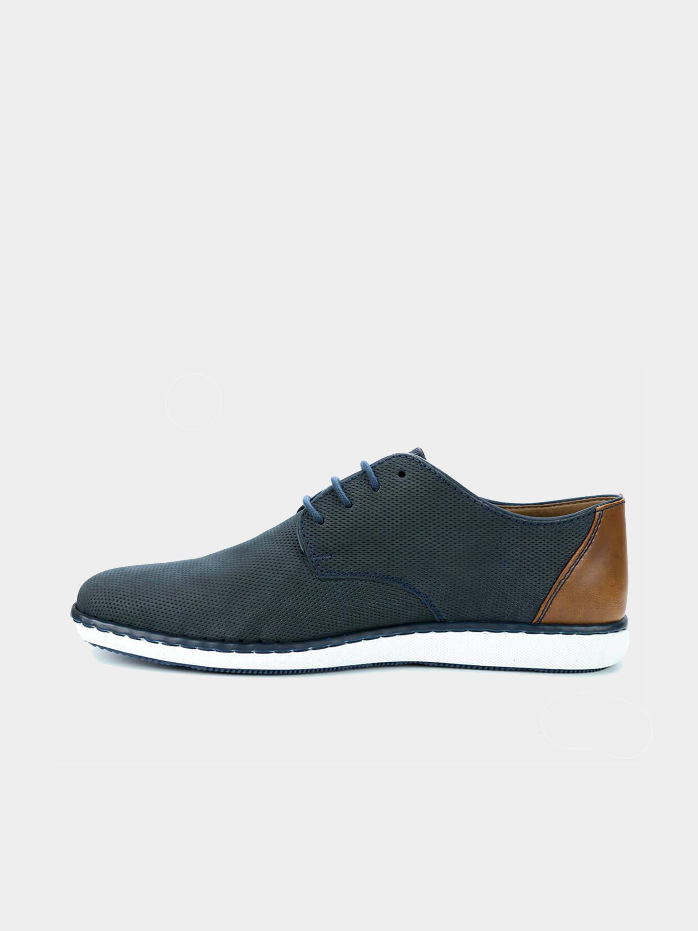 Rieker 17833 Men's Casual Lace Up Shoes #color_Blue