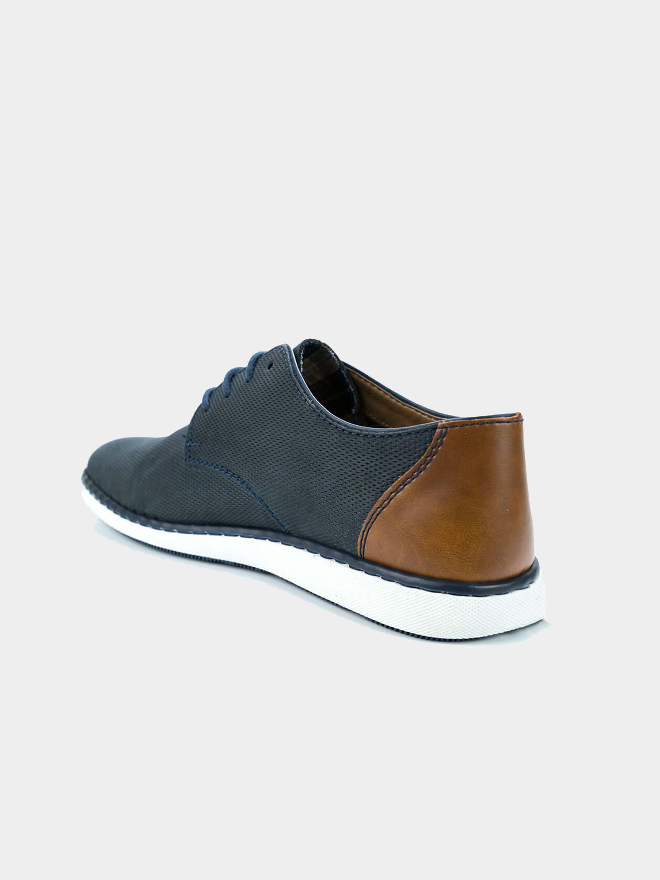 Rieker 17833 Men's Casual Lace Up Shoes #color_Blue