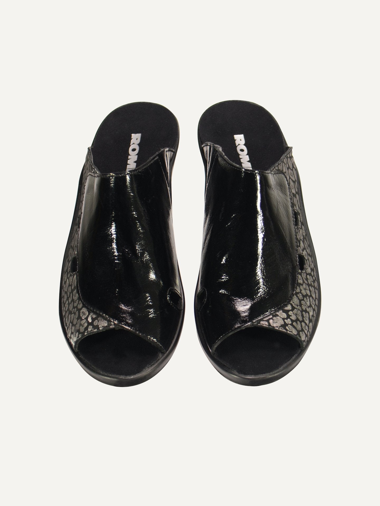 Romika 27140 Women's Mokassetta Leather Sandals #color_Black