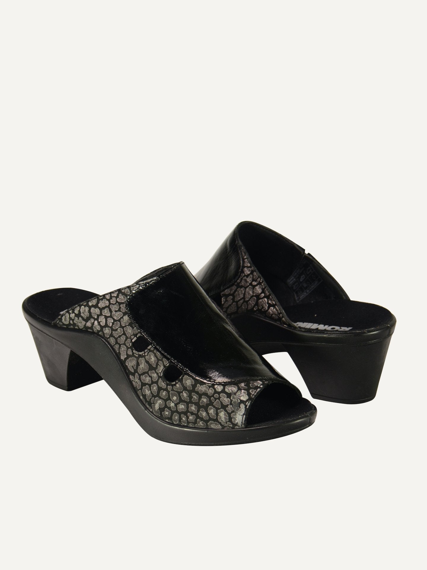 Romika 27140 Women's Mokassetta Leather Sandals #color_Black