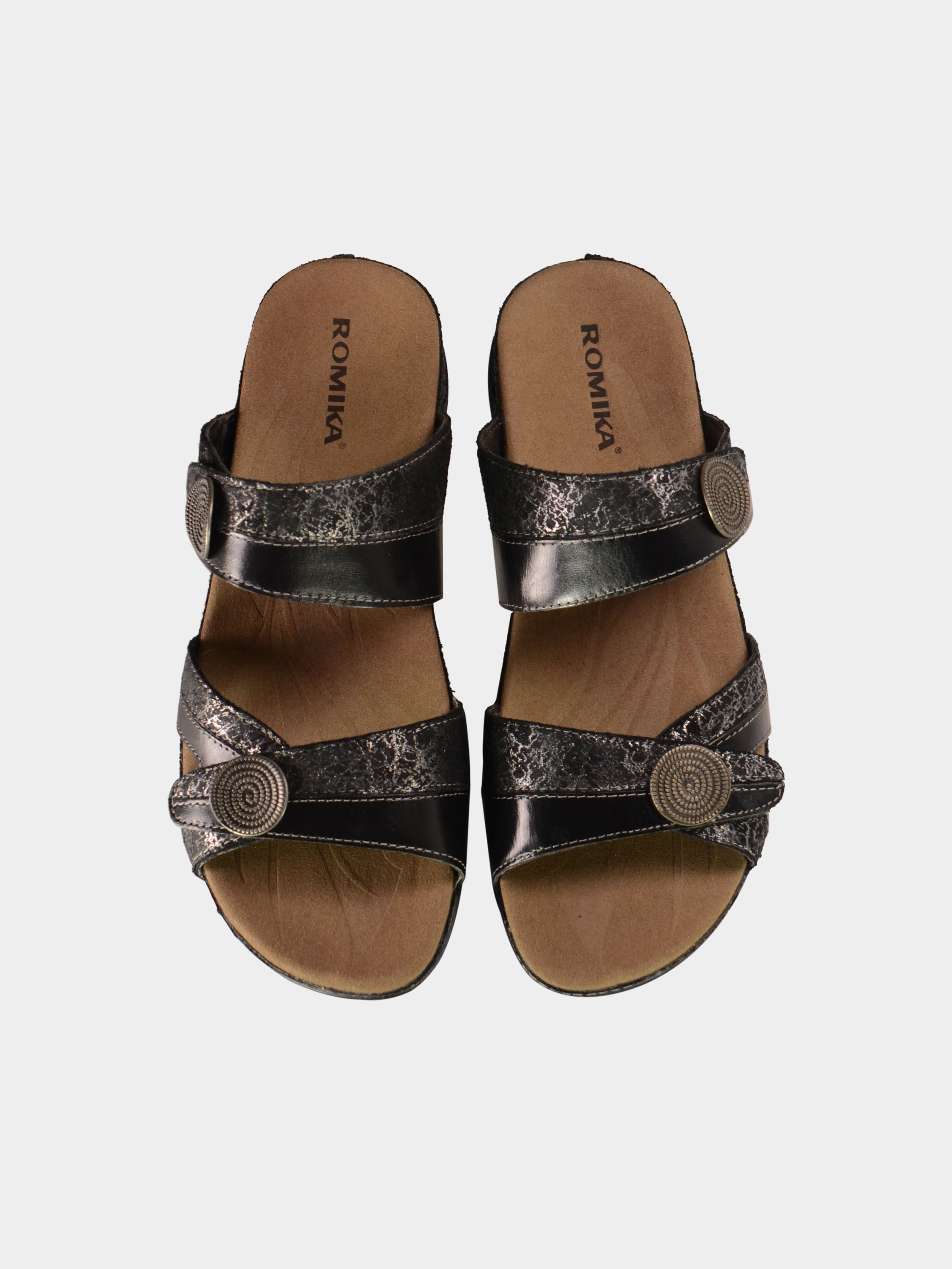 Romika Women's Fidschi 22 Sandals #color_Black