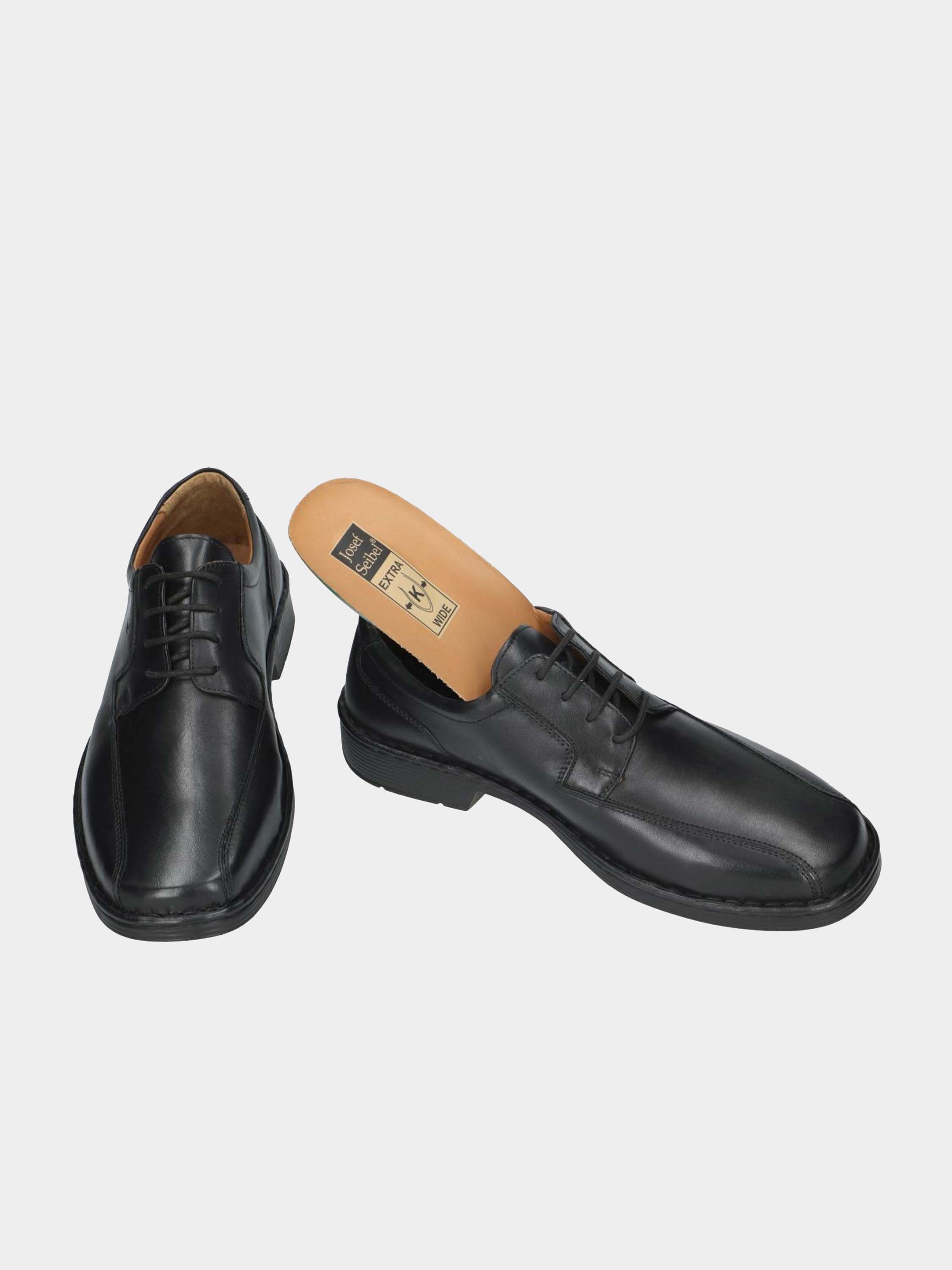 Josef Seibel 38010 Burgess Lace Up Formal Shoes #color_Black