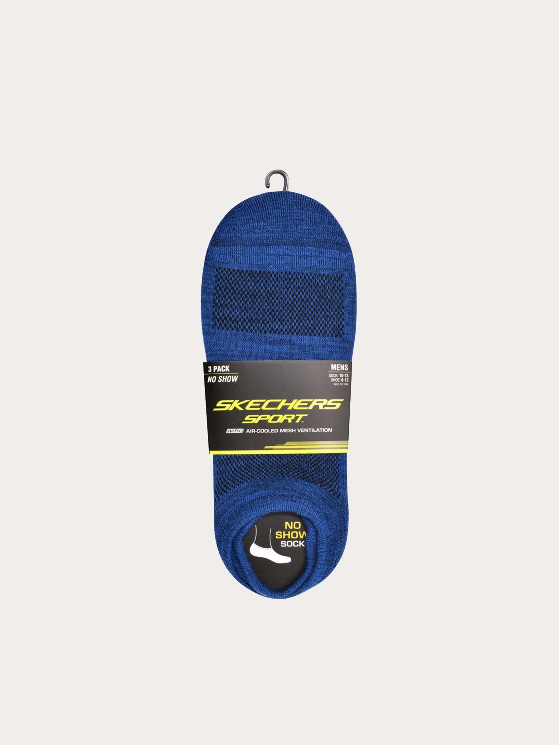Skechers Men 3 Pack Men 1/2 Terry Super No Show Socks