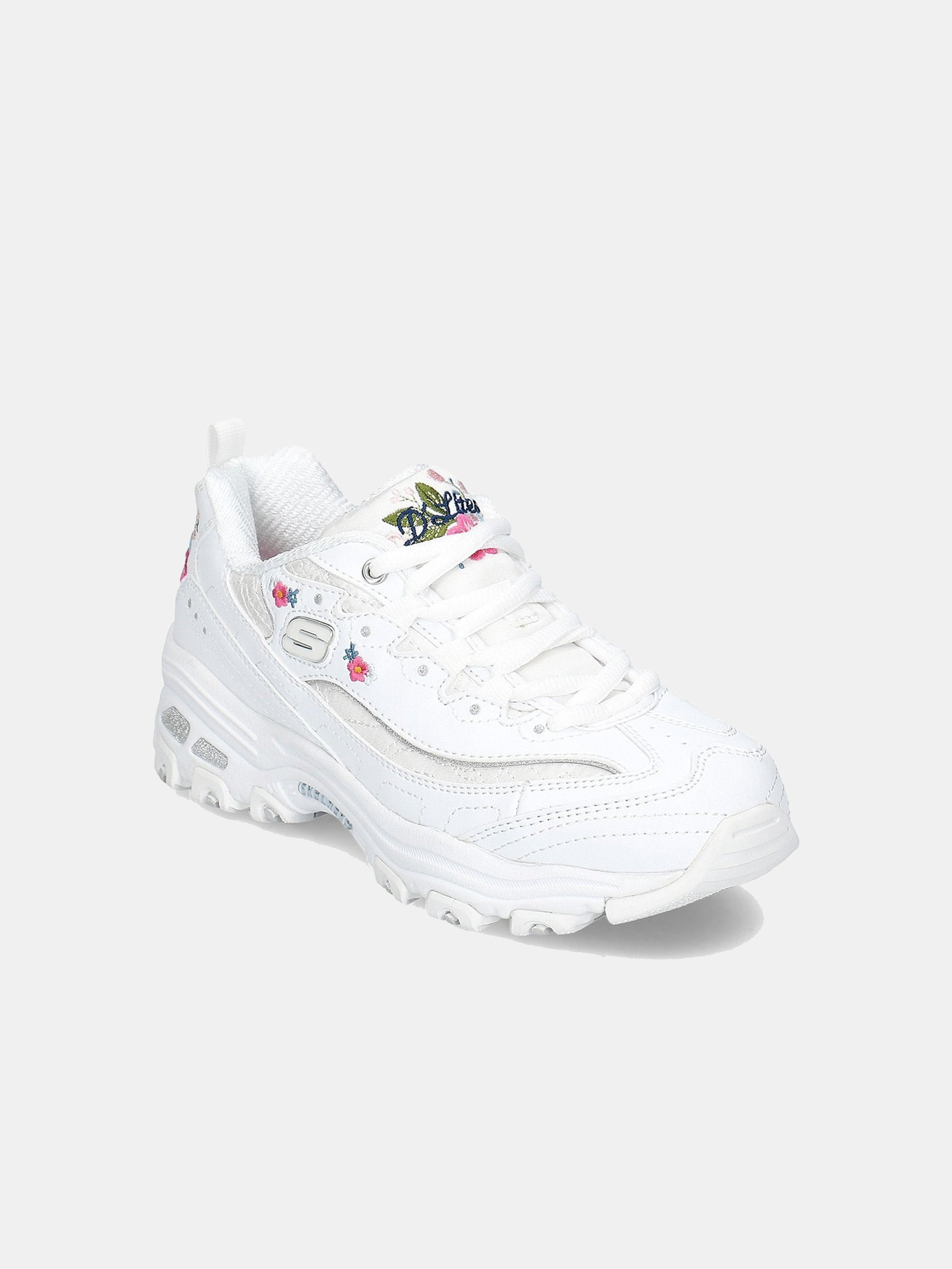 Skechers Girls D'Lites - Bright Blossoms Trainers #color_White