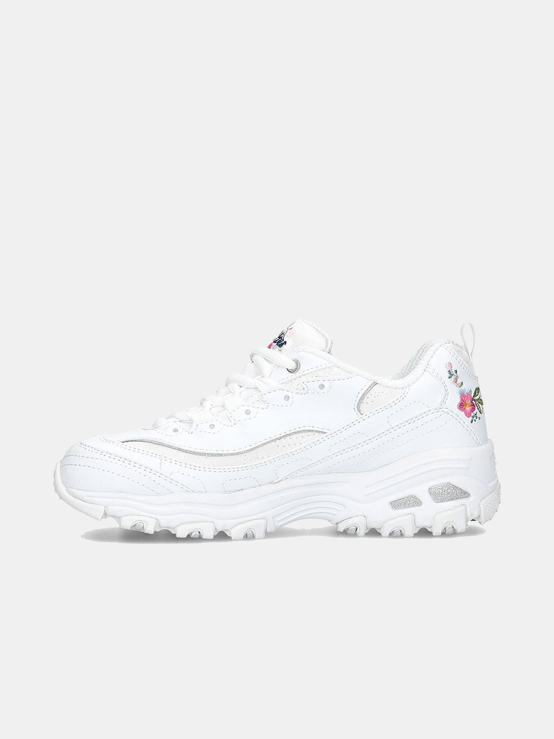 Skechers Girls D'Lites - Bright Blossoms Trainers #color_White