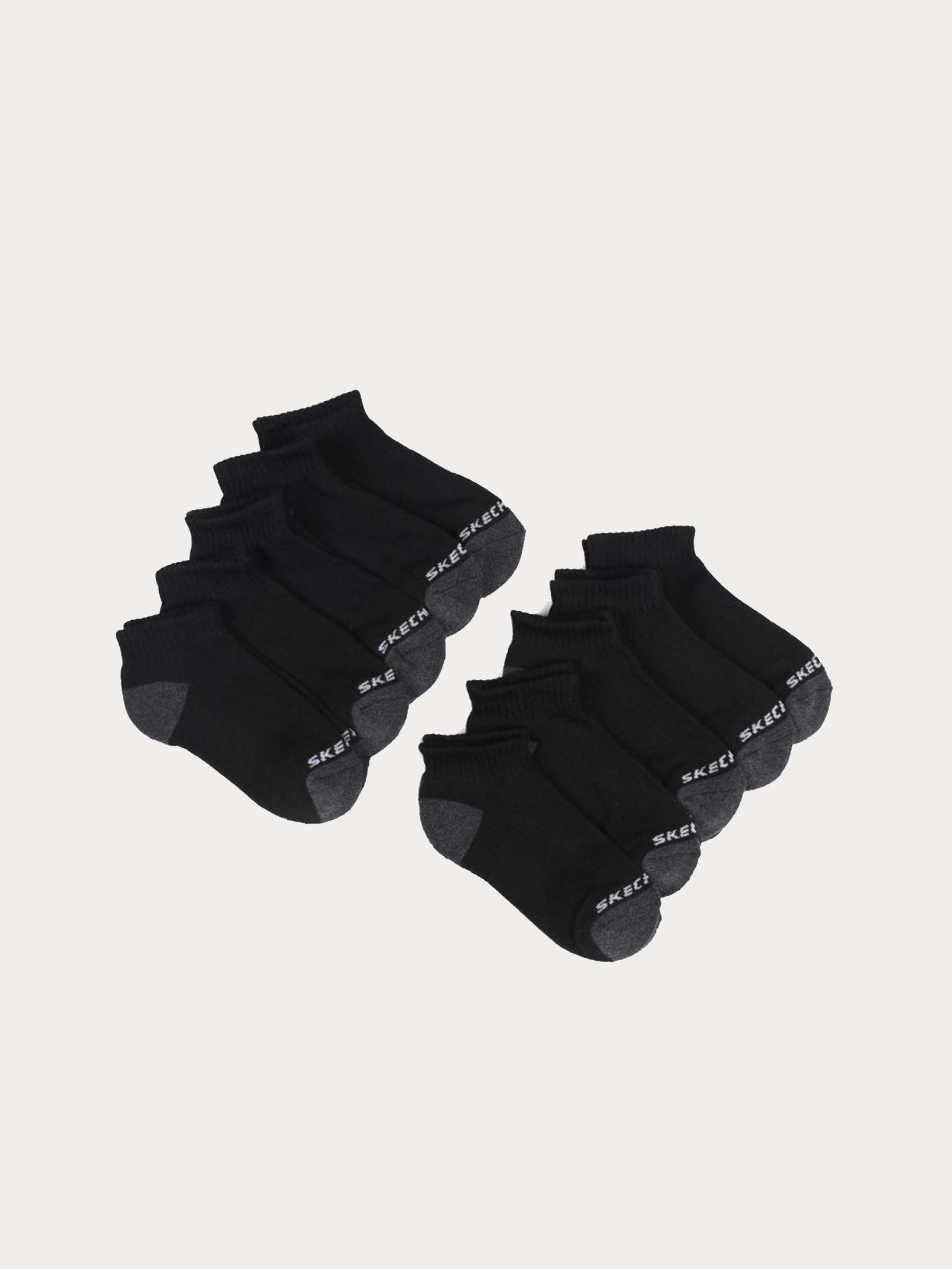 Skechers Boys 10 Pack 1/2 Terry Qtr Crew Socks