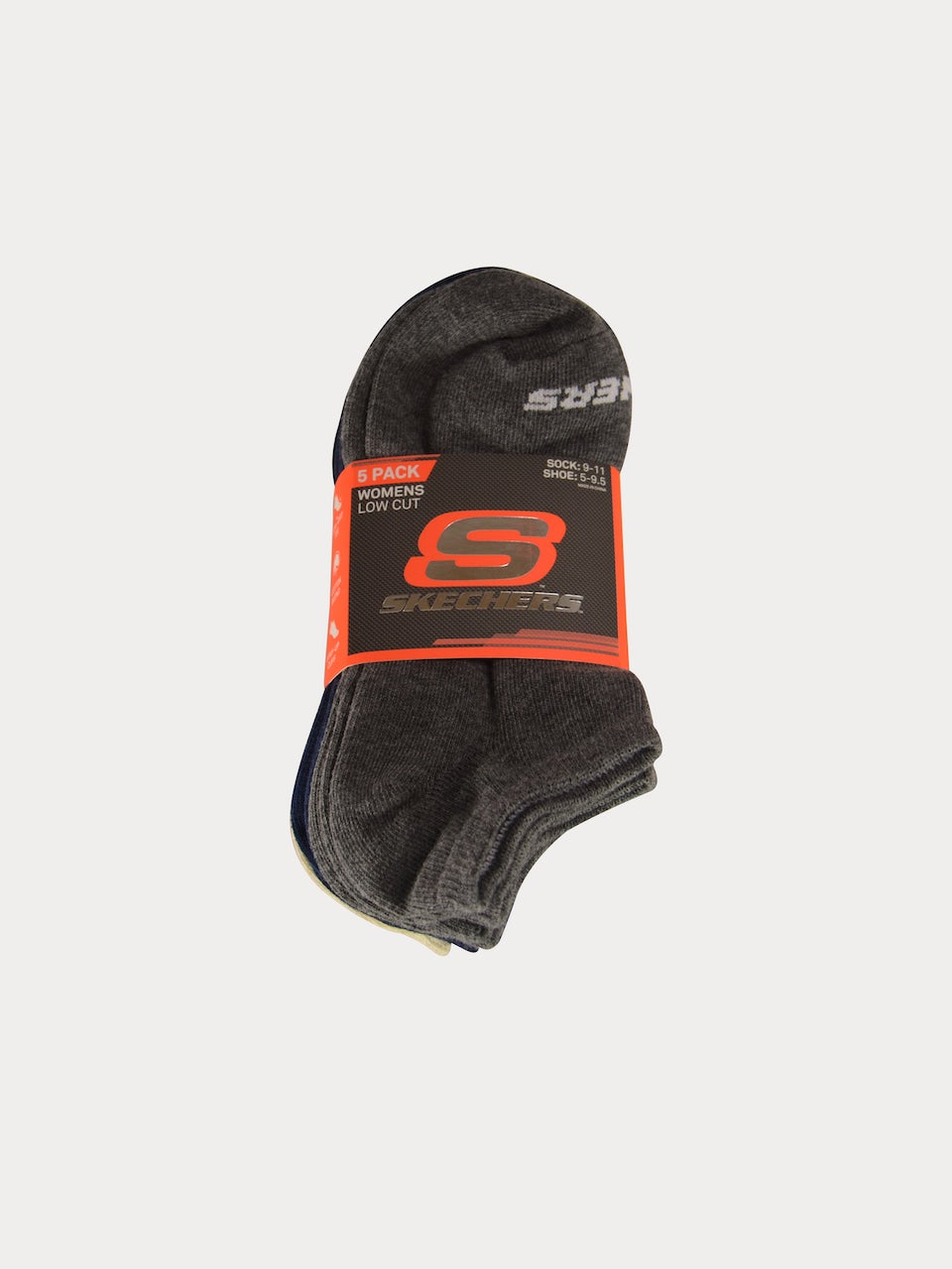 Skechers Women 5 Pack Non Terry Low Cut Shipper Socks