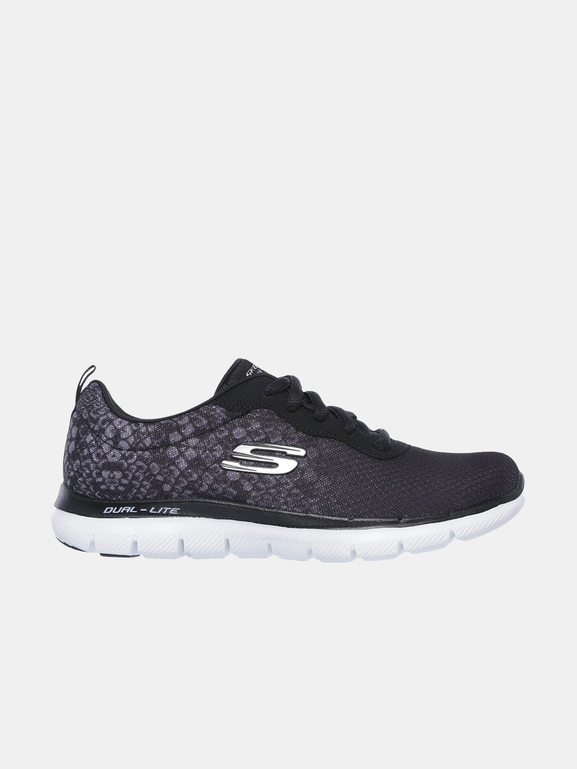 Skechers flex appeal 2.0 women's shoes in black Clearance