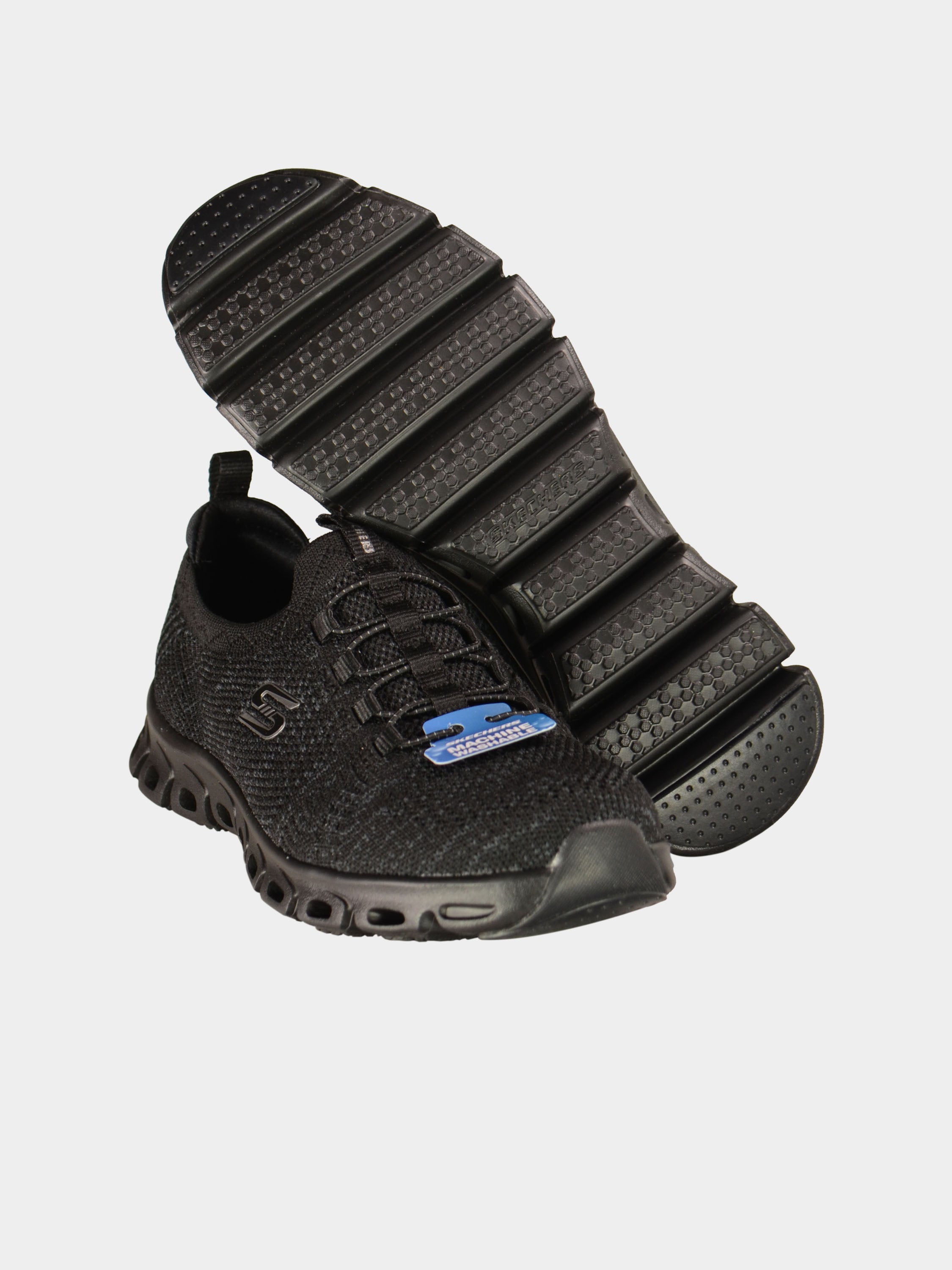 Skechers Women's Glide Step Grand Flash Trainers #color_Black