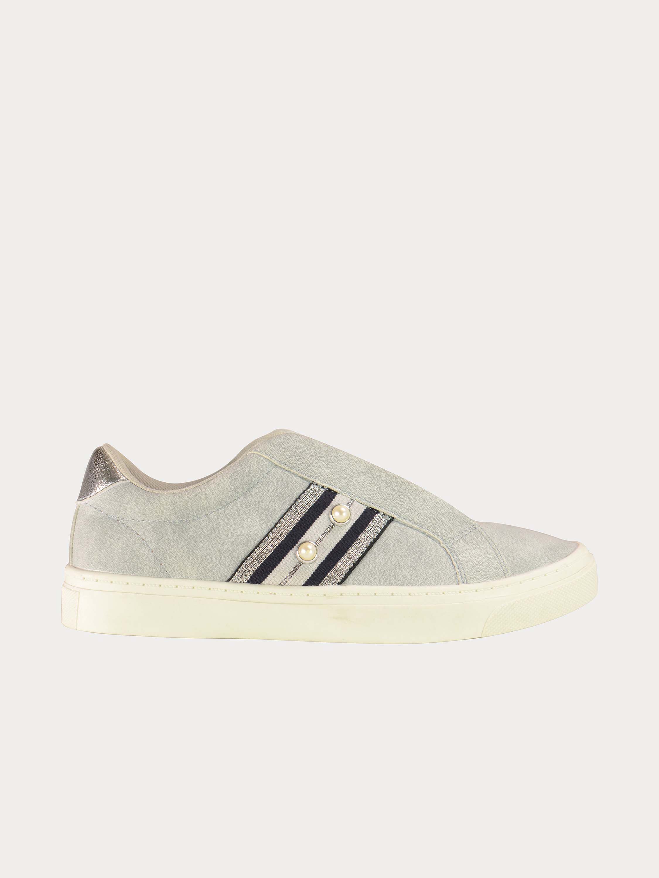 Sprox Women Slip on Shoes in Gray Leather #color_Gray