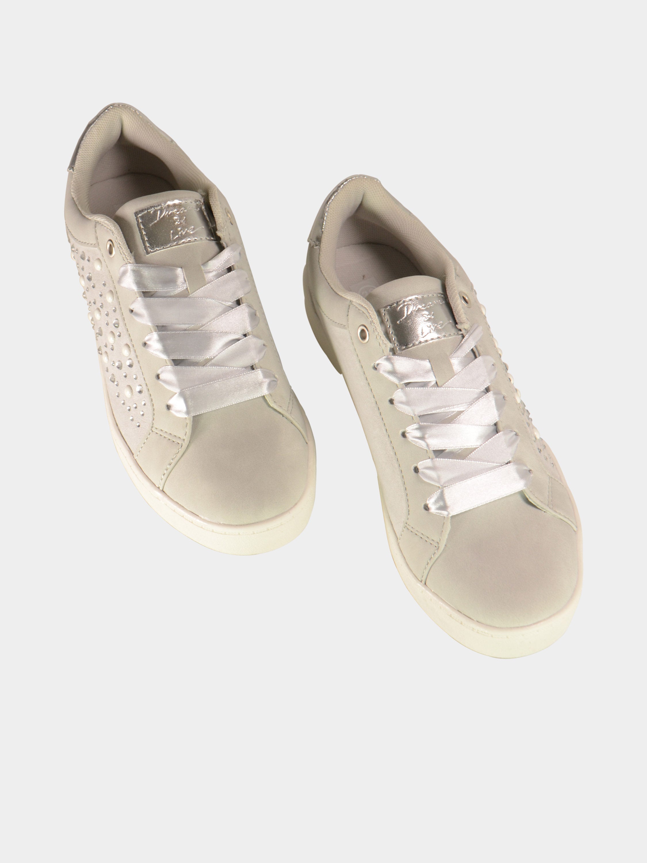 Sprox Women Star Sparkle Lace Up Shoes #color_Gray